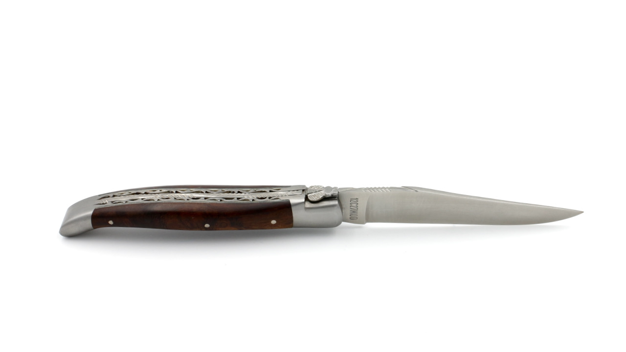 Laguiole en Aubrac Wüsteneisenholz Wurzel Doppelplatine 12 cm