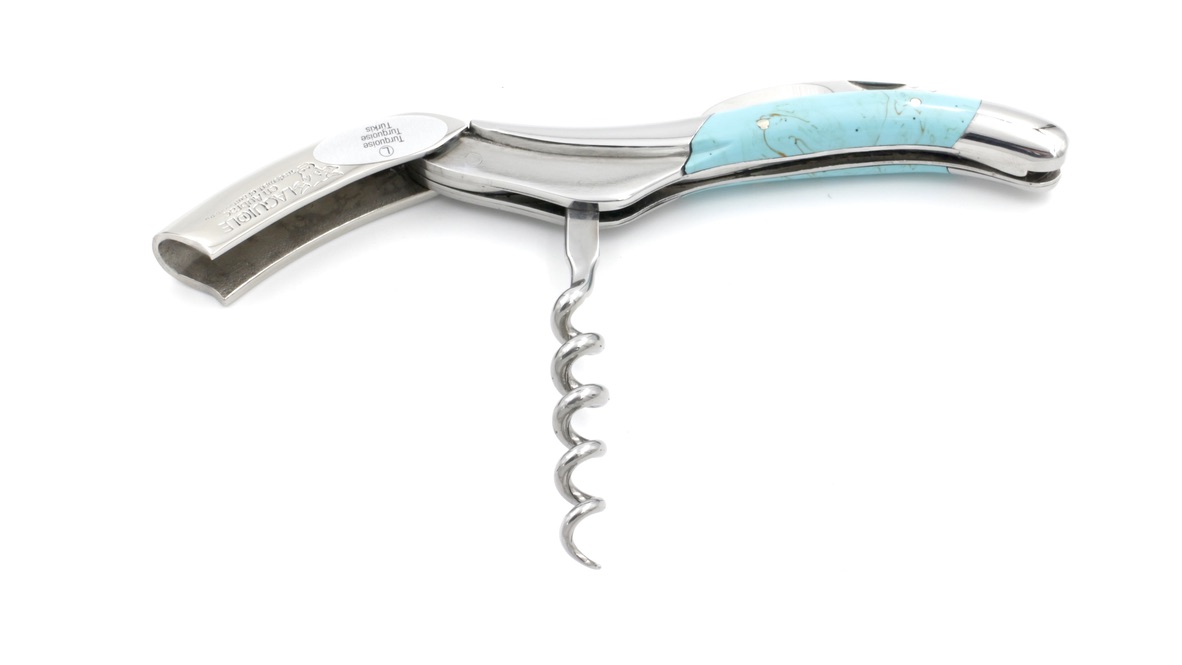 Laguiole en Aubrac Laguiole Sommelier turquoise stabilized stone shiny