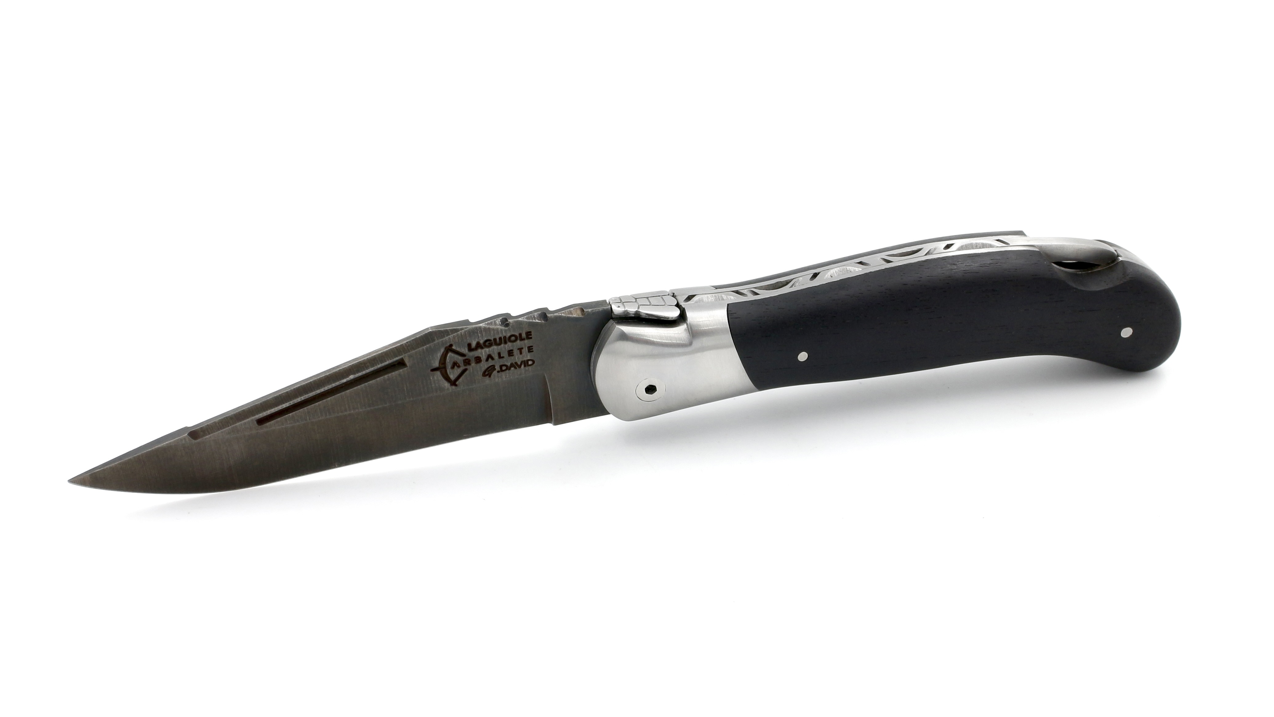 ARBALETE G. David  Laguiole hunting knife NATURE antique ebony mat