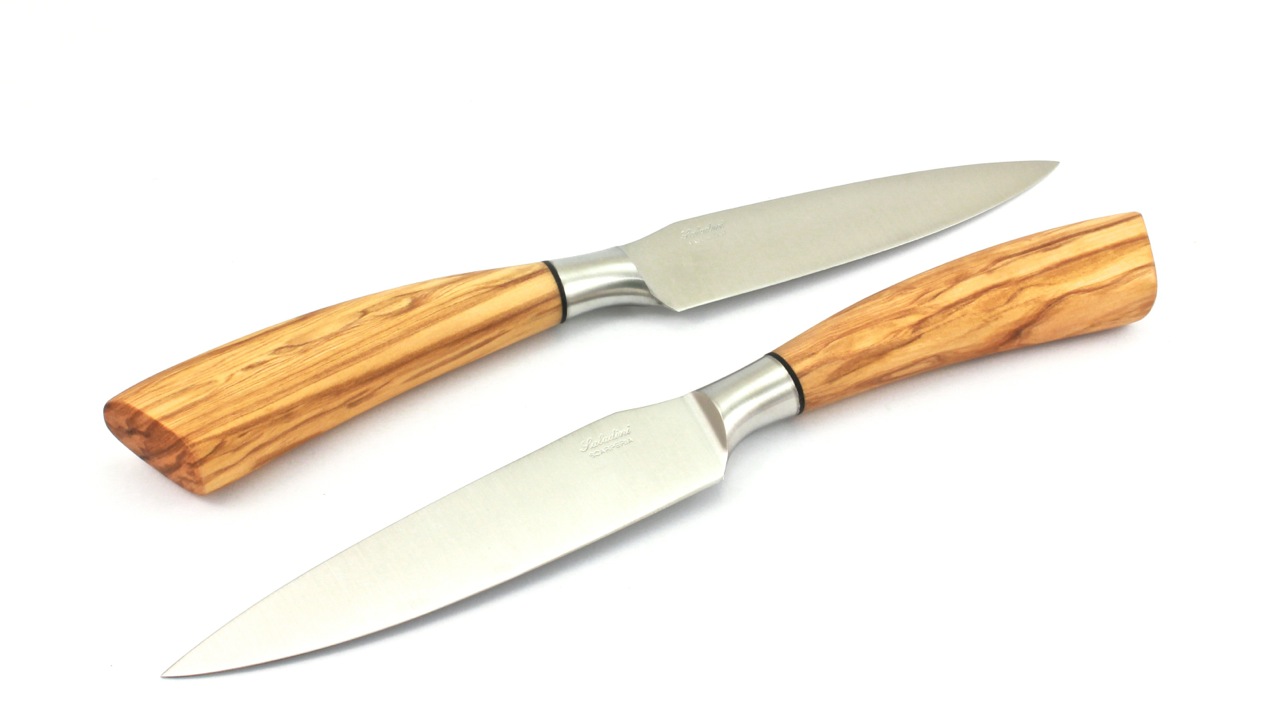 Saladini  Rustico großes Steakmesser  Set 6-tlg. Olive