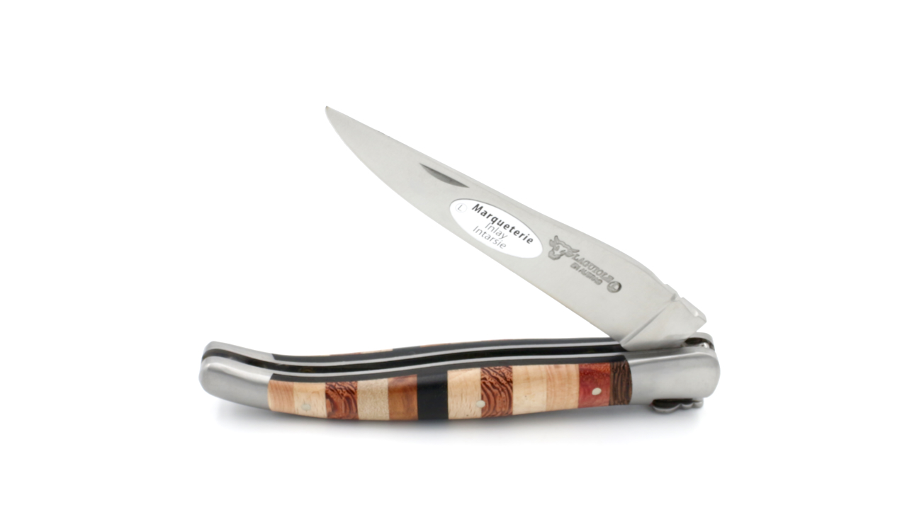 Laguiole en Aubrac  Edelhölzer/Marqueterie matt  12 cm