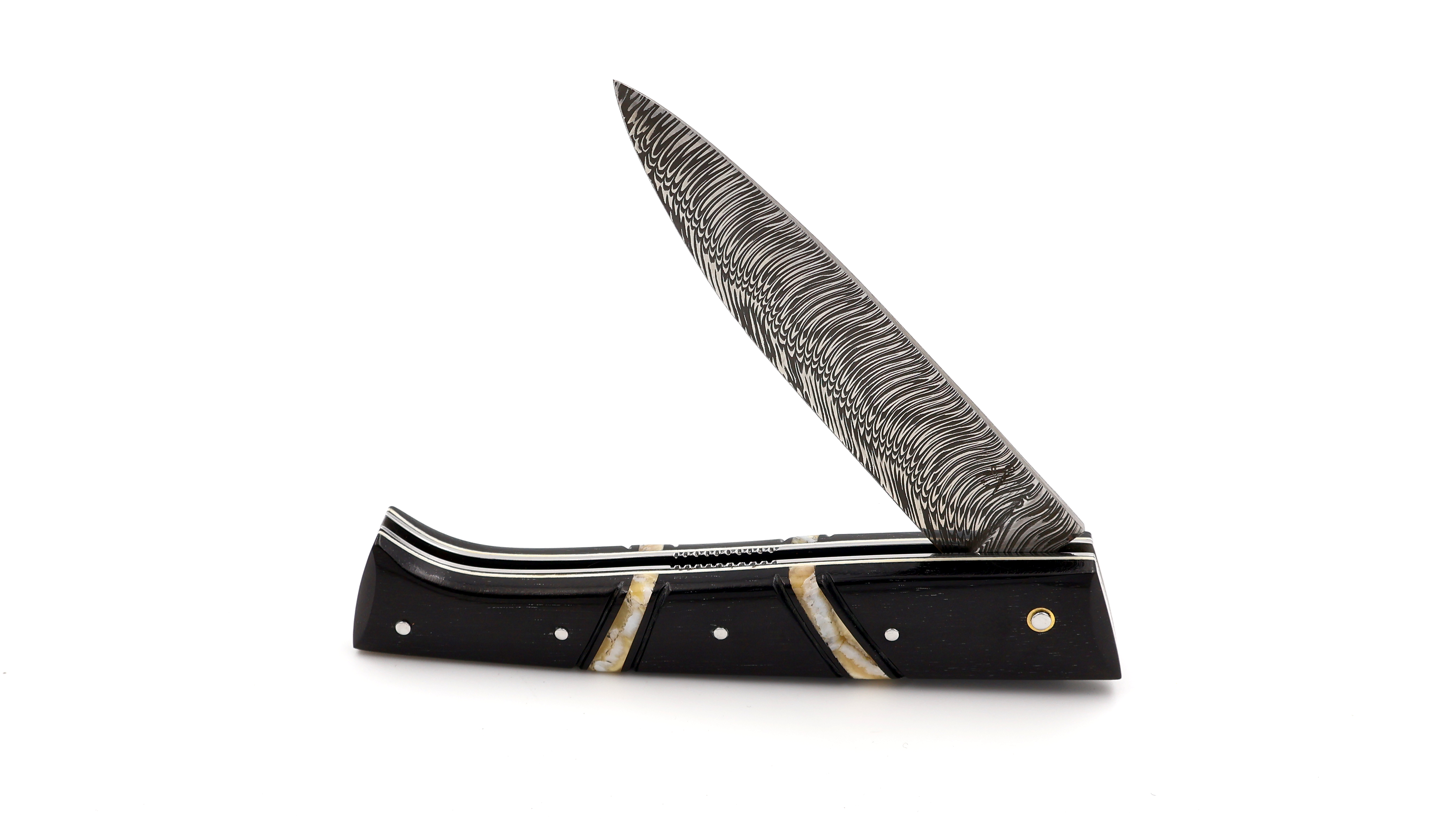 Fontenille Pataud LE LOMBARD CUSTOM Ebenholz Fafnir-Damast