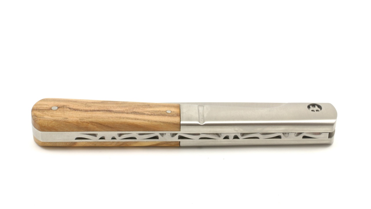 Saladini knife VENDETTA bolsters olivewood