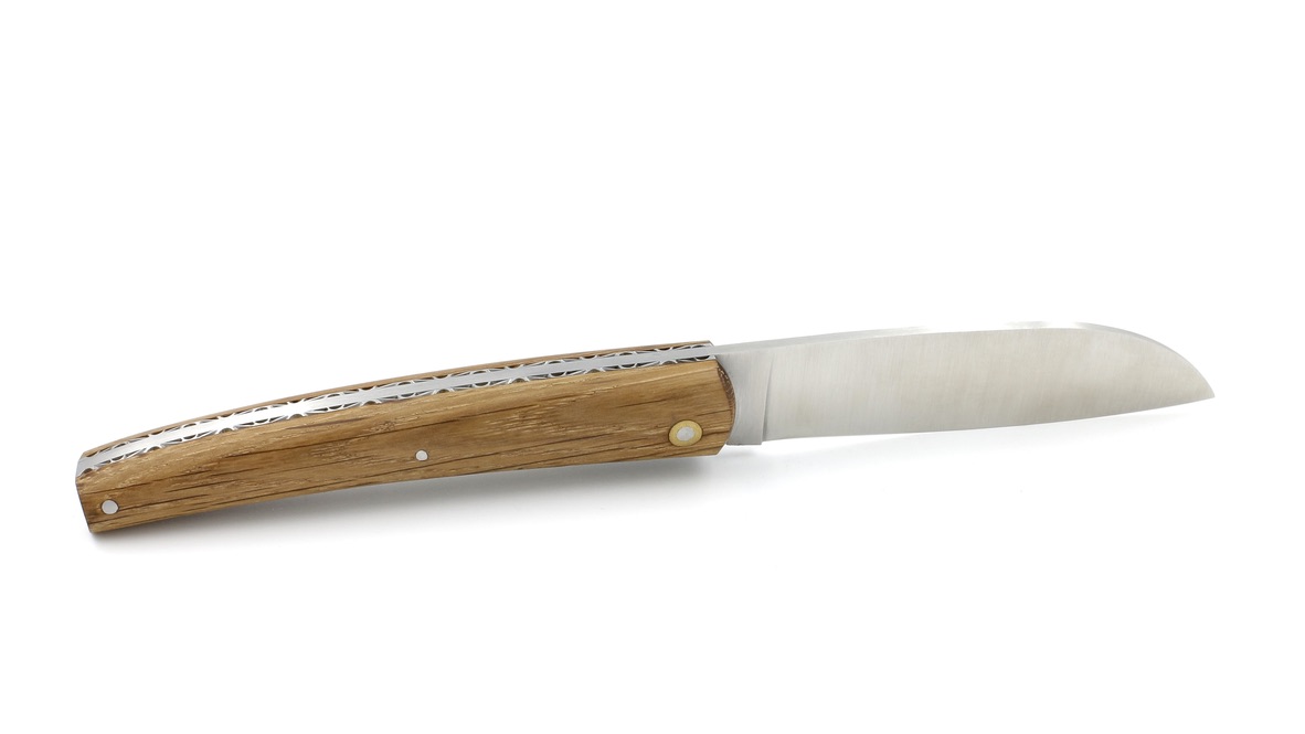 Liadou du Vallon® Winzermesser Fasseiche guillochiert 12 cm