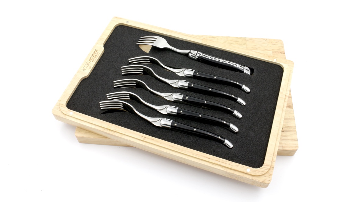 Laguiole en Aubrac Laguiole dessert forks buffalo horn 