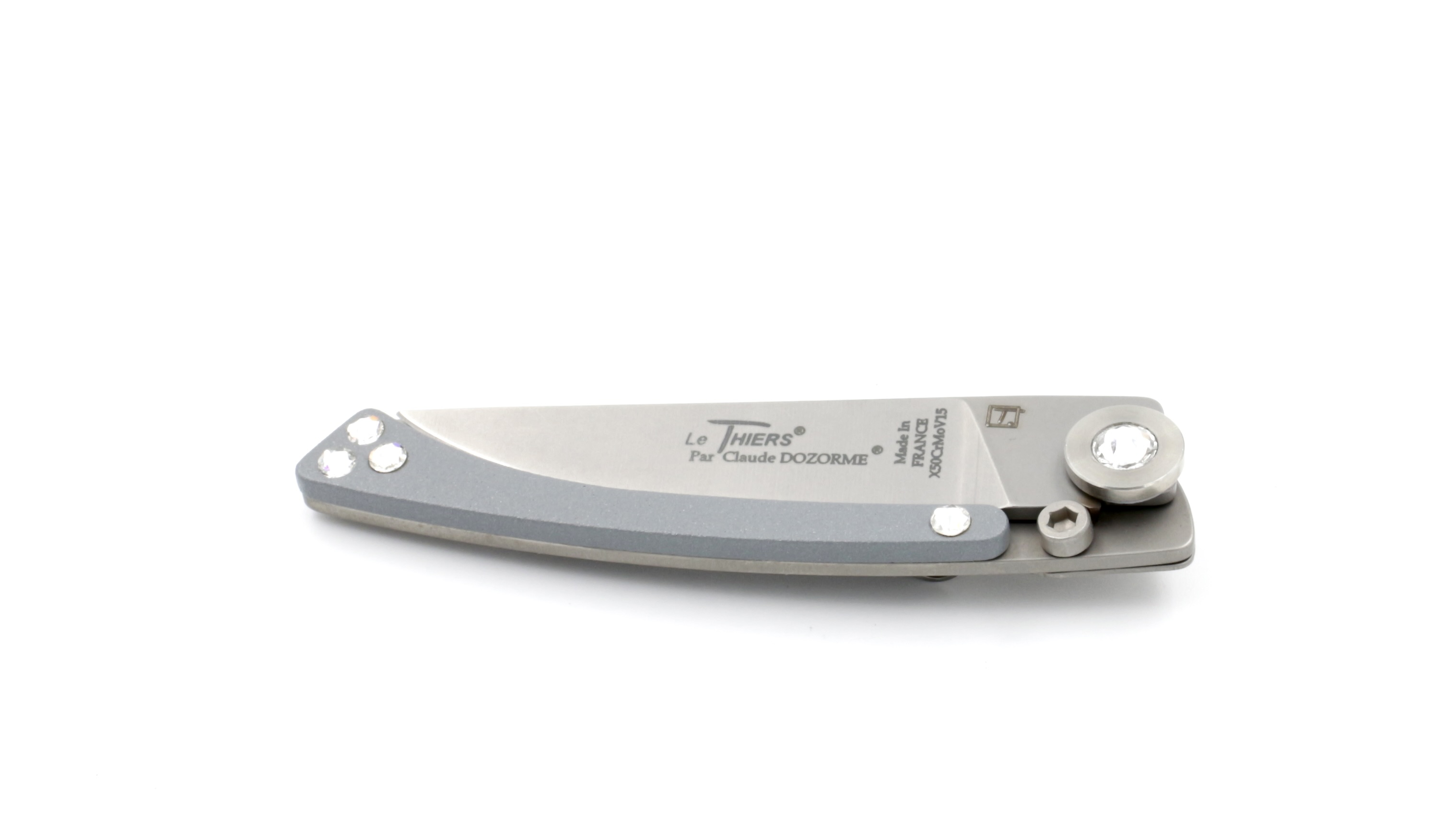 Claude DOZORME Thiers Liner Lock Swarovski grey