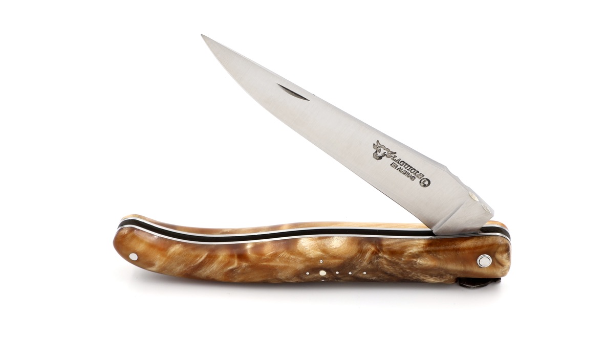 Laguiole en Aubrac master piece laguiole knife poplar fork wood