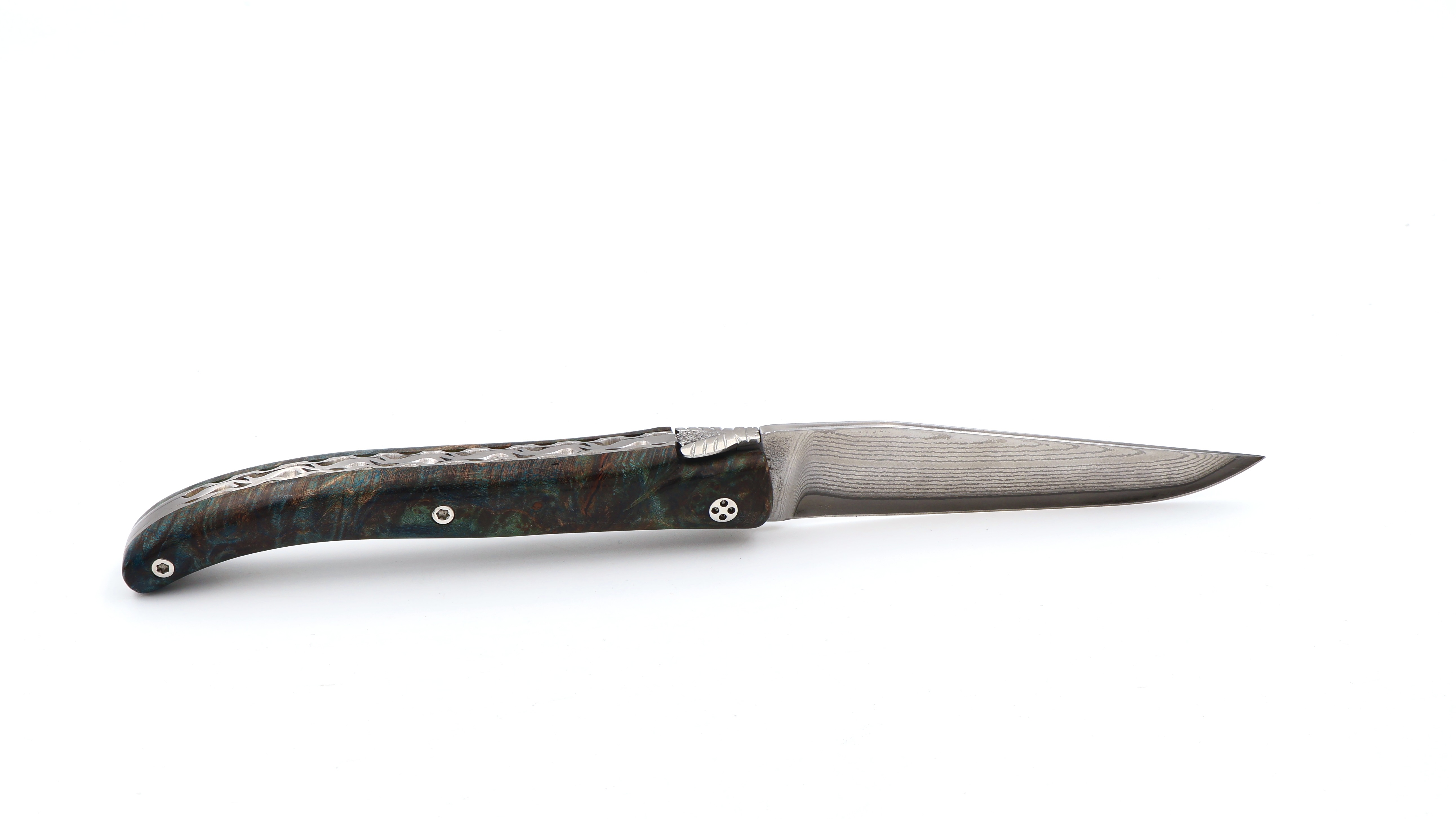Claude DOZORME Laguiole maple burlwood 12 cm VG10 damascus
