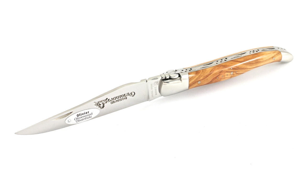 Laguiole Meser 12 cm Olive polierter Griff 