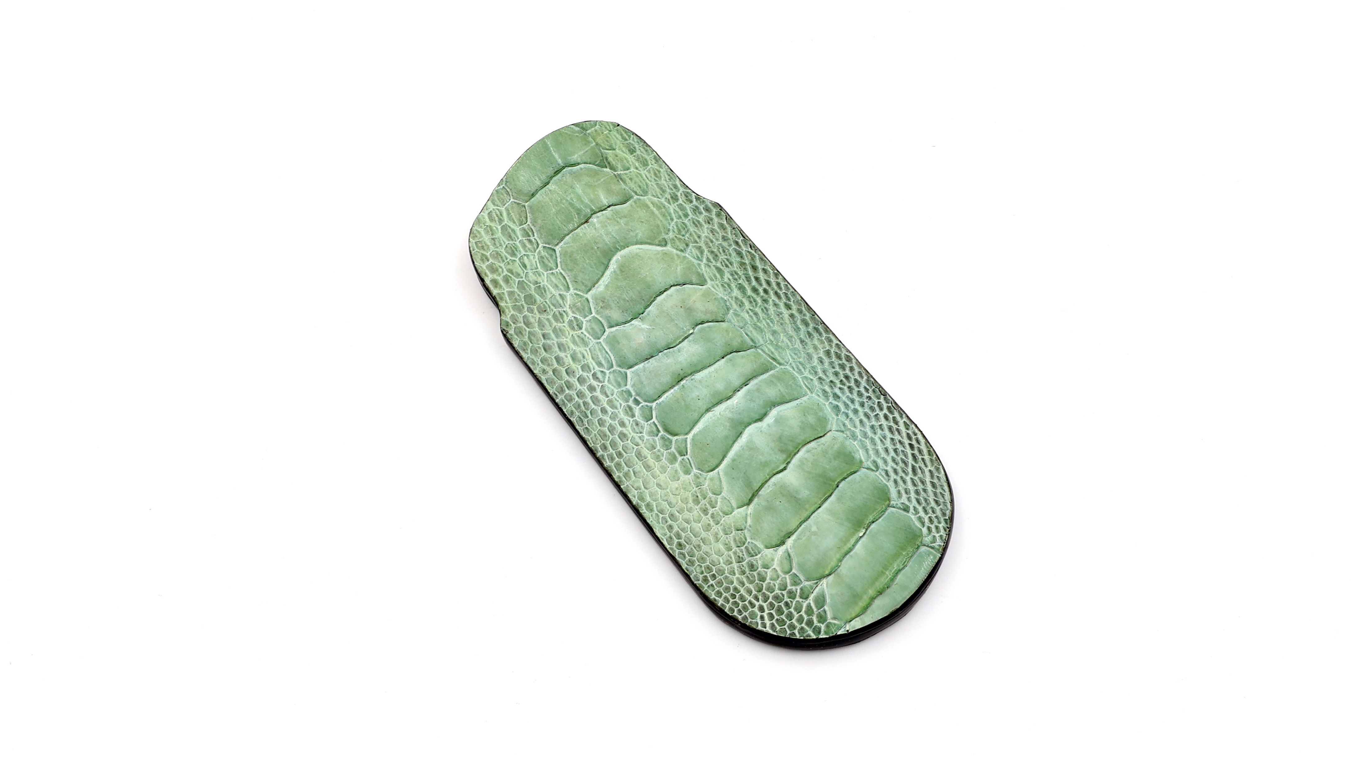 Atelier N°7 ostrichleg leather light green 14,5 cm