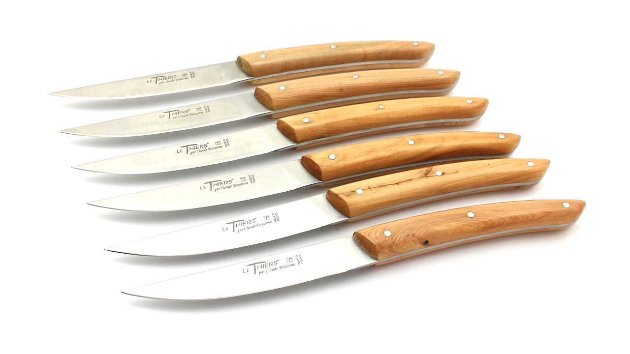 Claude DOZORME Thiers Steakmesser Set 6-tlg. Wacholder