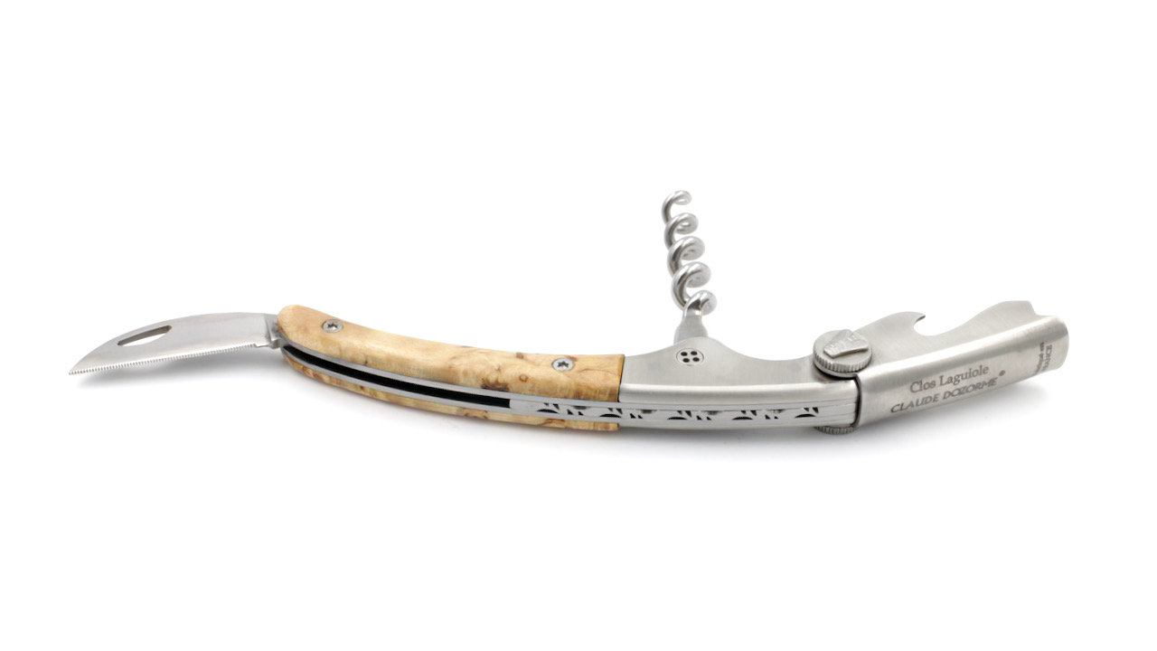 IMG_4102 Claude DOZORME CLOS Laguiole sommelier knife birchwood