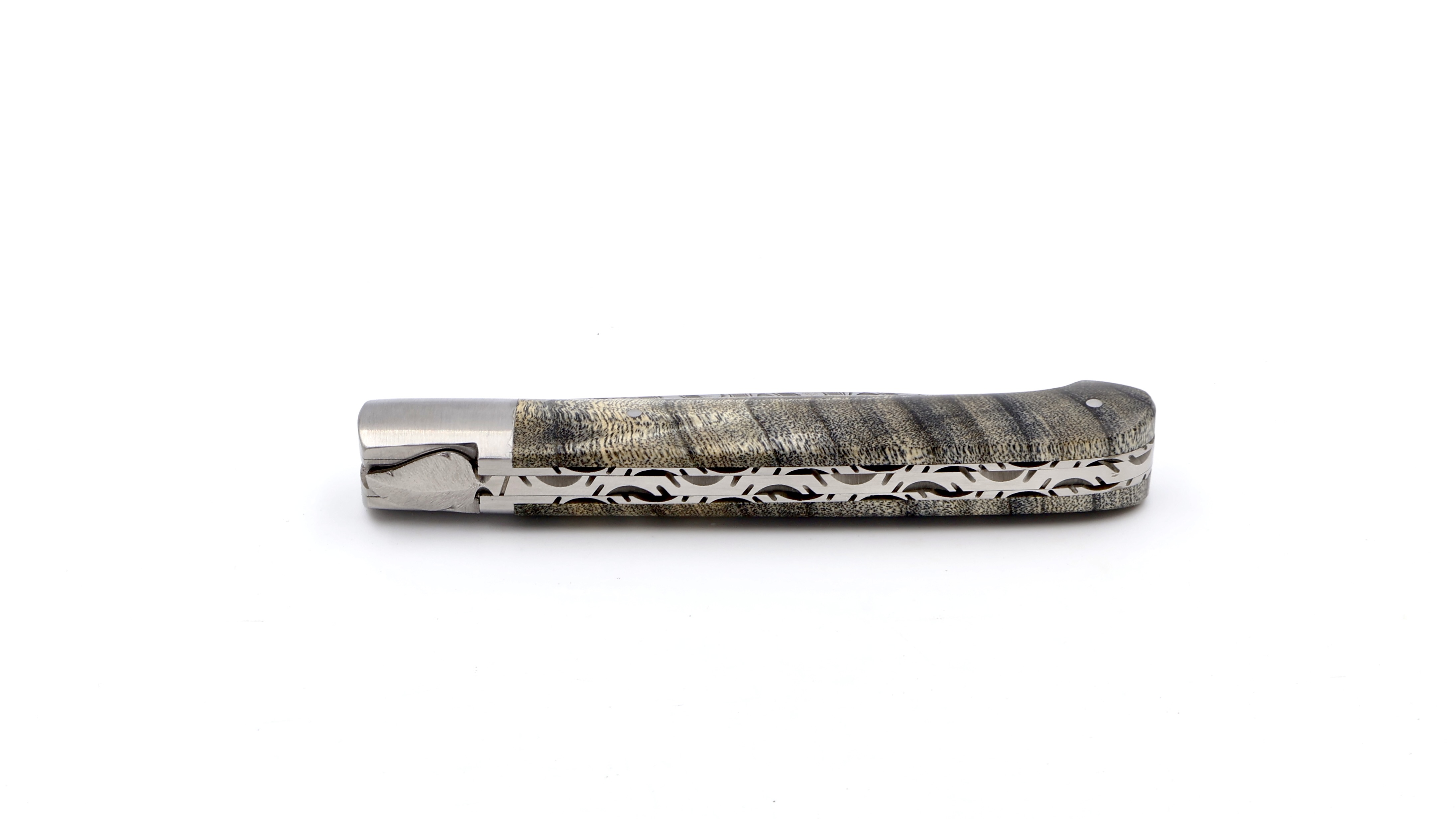 SAUVETERRE knife chiseled poplar forkwood damascus blade 11 cm