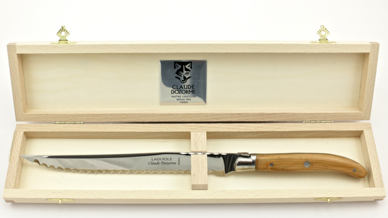 Claude DOZORME Laguiole Brotmesser Wacholder