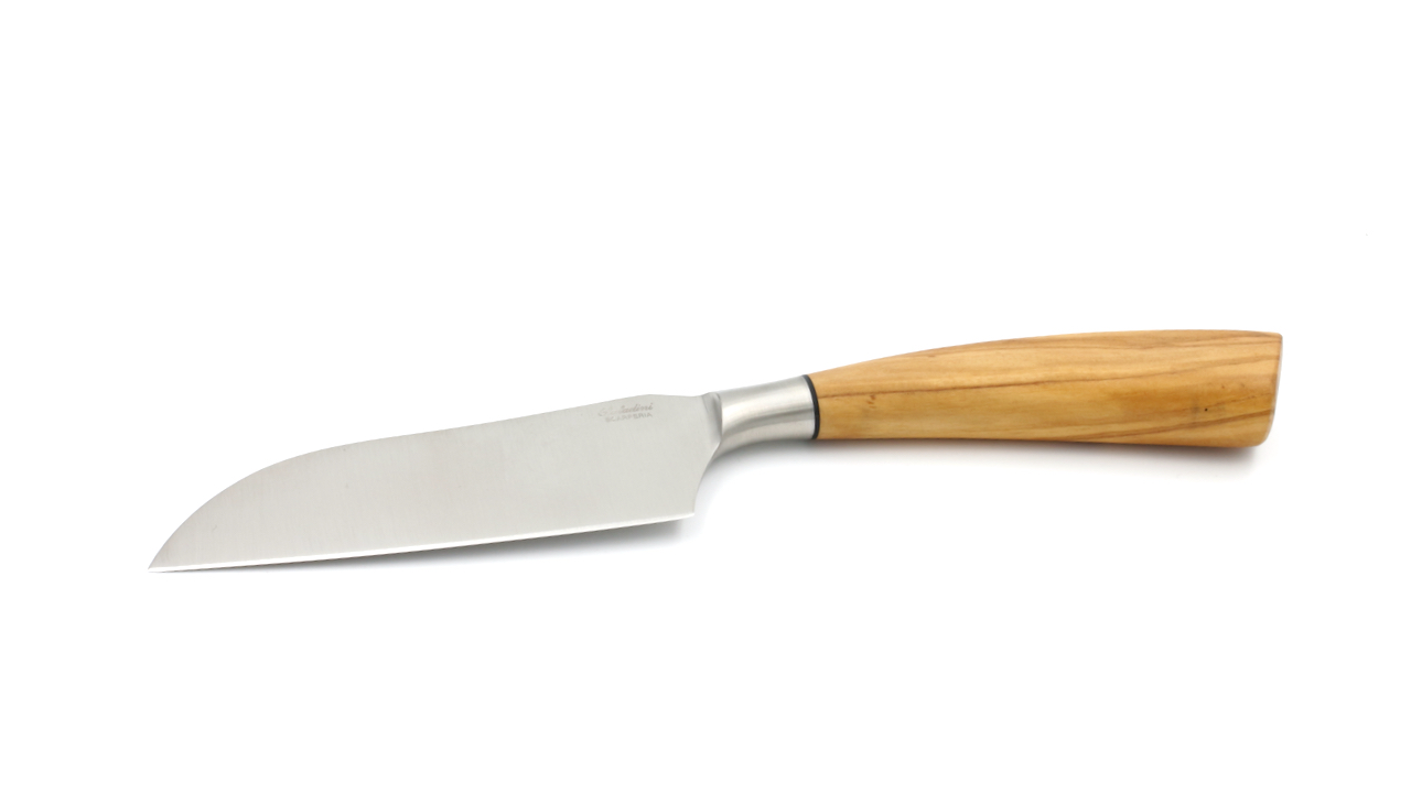 Saladini-kleines-Santoku-Olive-1 Saladini geschmiedetes Santoku Messer Olive 15 cm