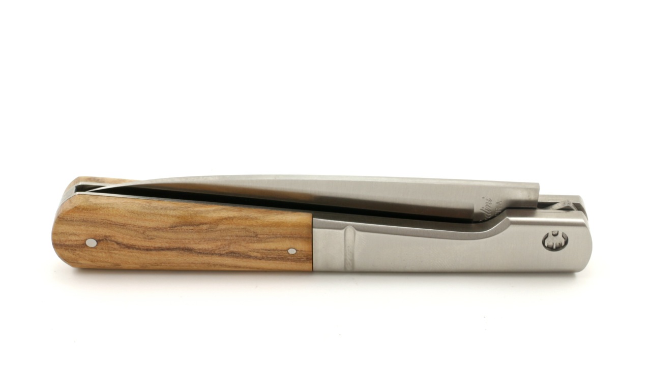 Saladini knife VENDETTA bolsters olivewood