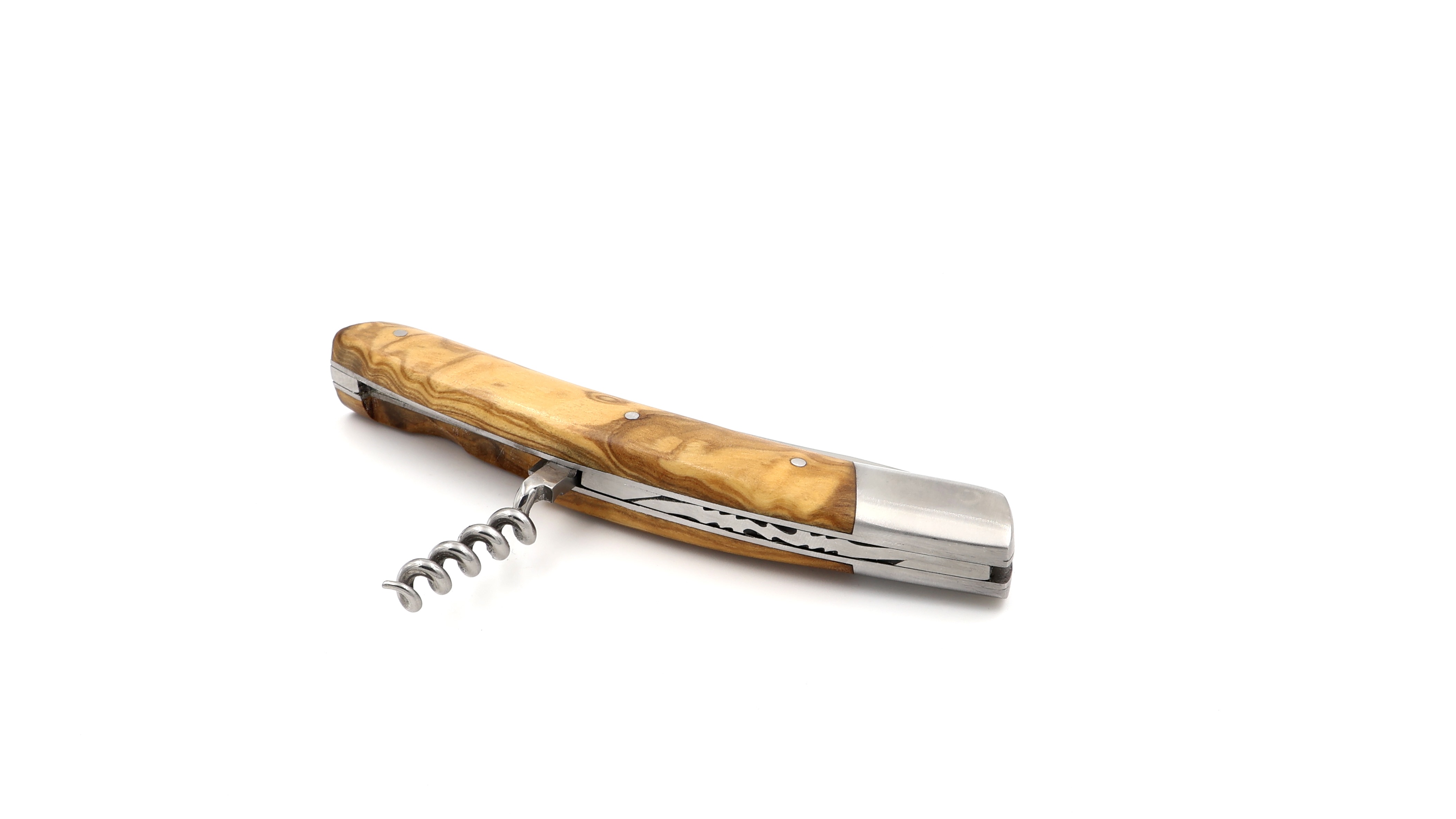 AU SABOT THIERS knife 12 cm olive wood corkscrew