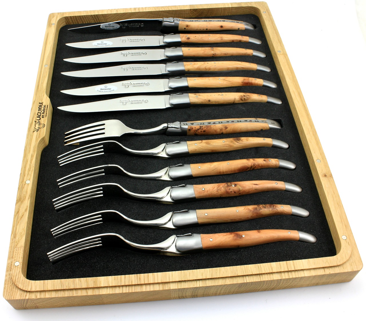 Laguiole en Aubrac Laguiole Besteck Set Wacholder 12-teilig