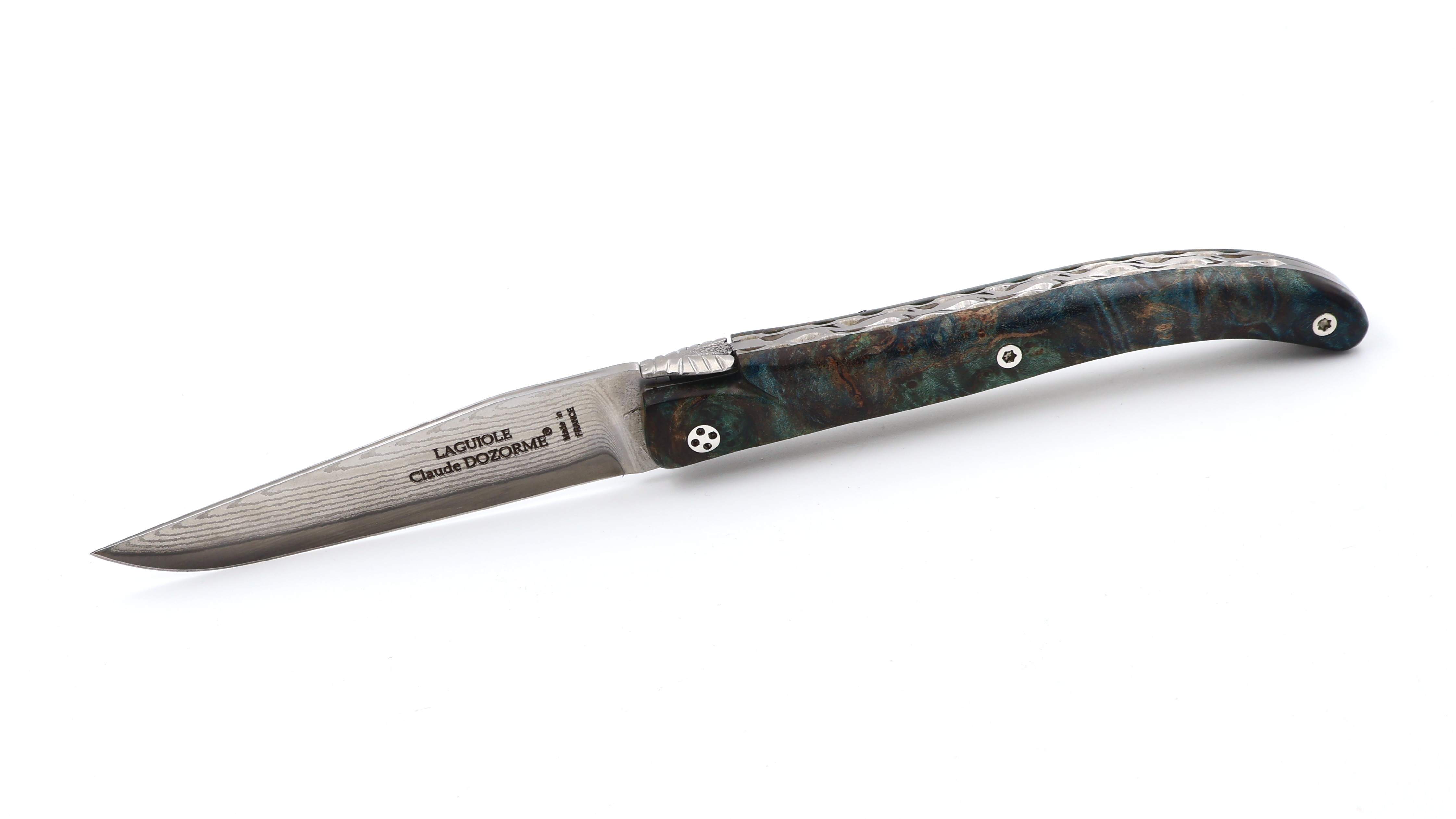 Claude DOZORME Laguiole maple burlwood 12 cm VG10 damascus
