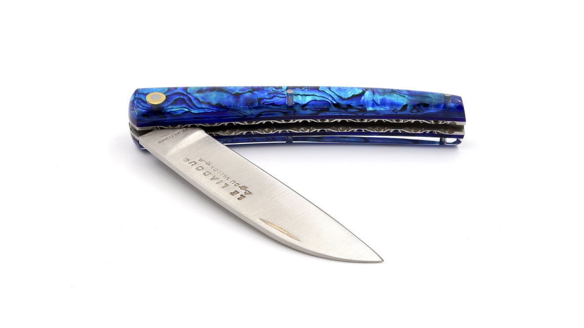 Liadou du Vallon® PETIT abalone blue chiseled 10,5 cm