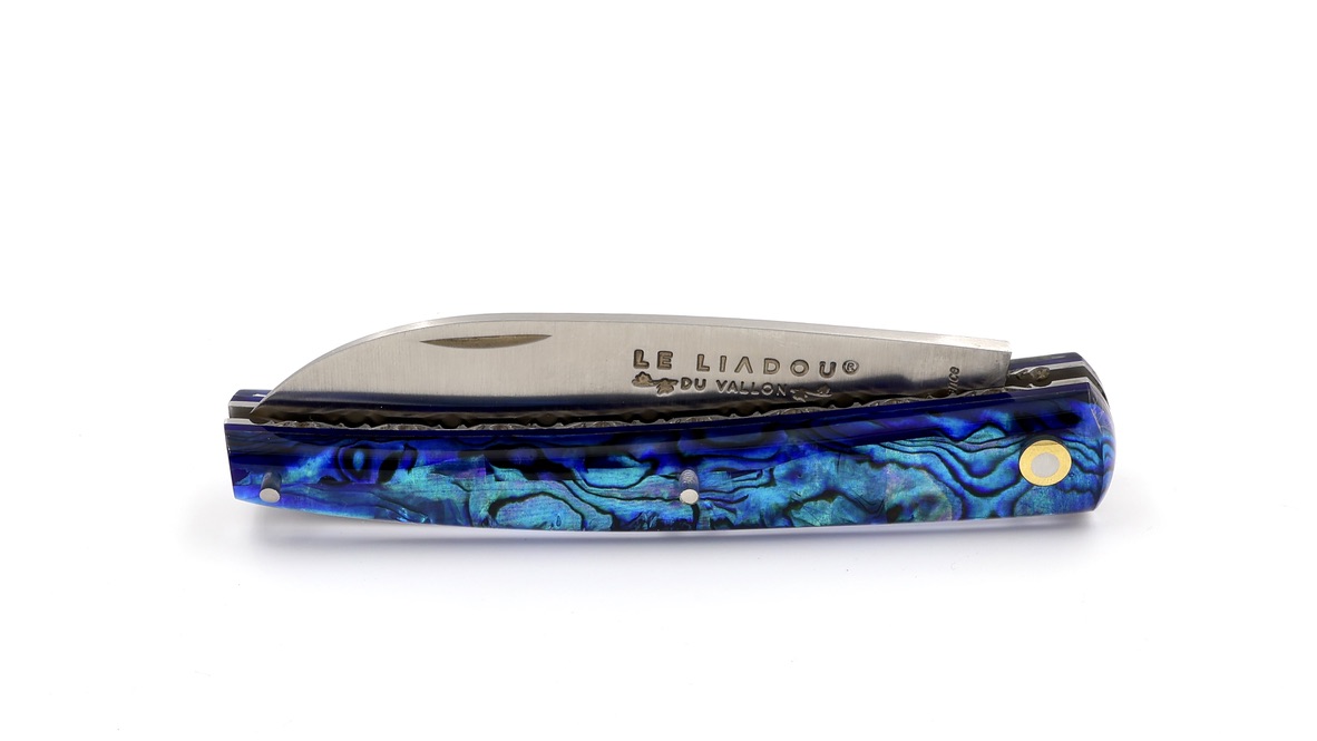 Liadou du Vallon® PETIT abalone blue chiseled 10,5 cm