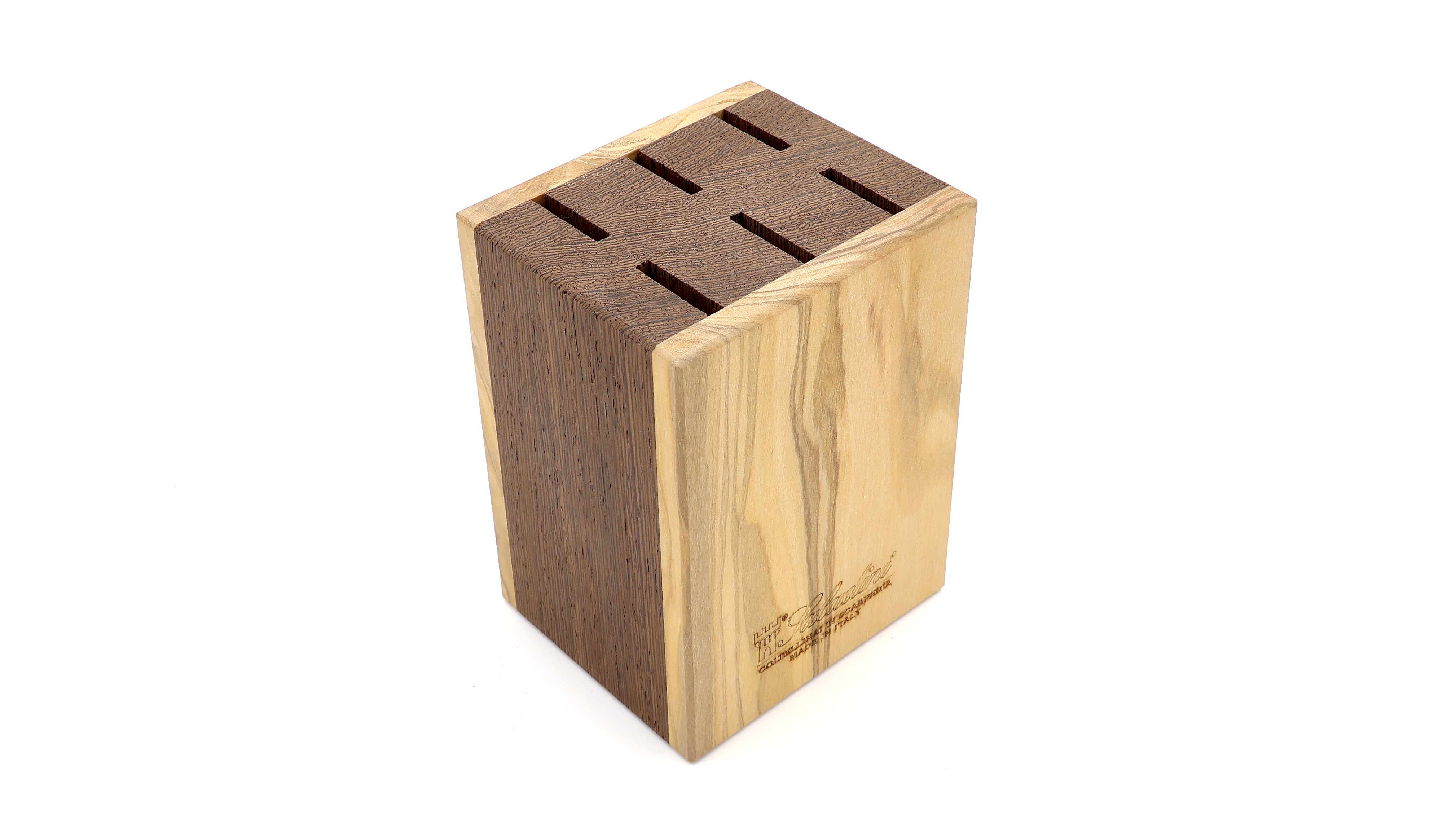 Saladini Messerblock CUBO Wenge/Olive