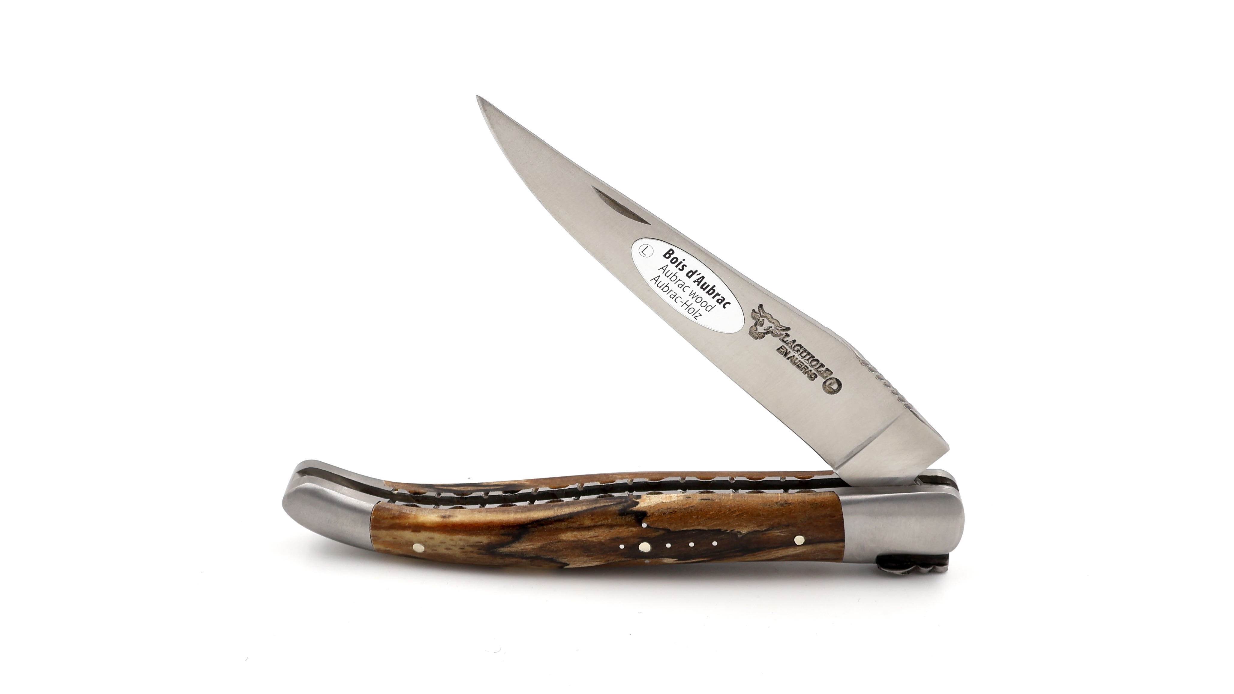 Laguiole en Aubrac  guillochierte Platine Aubrac Holz 12 cm