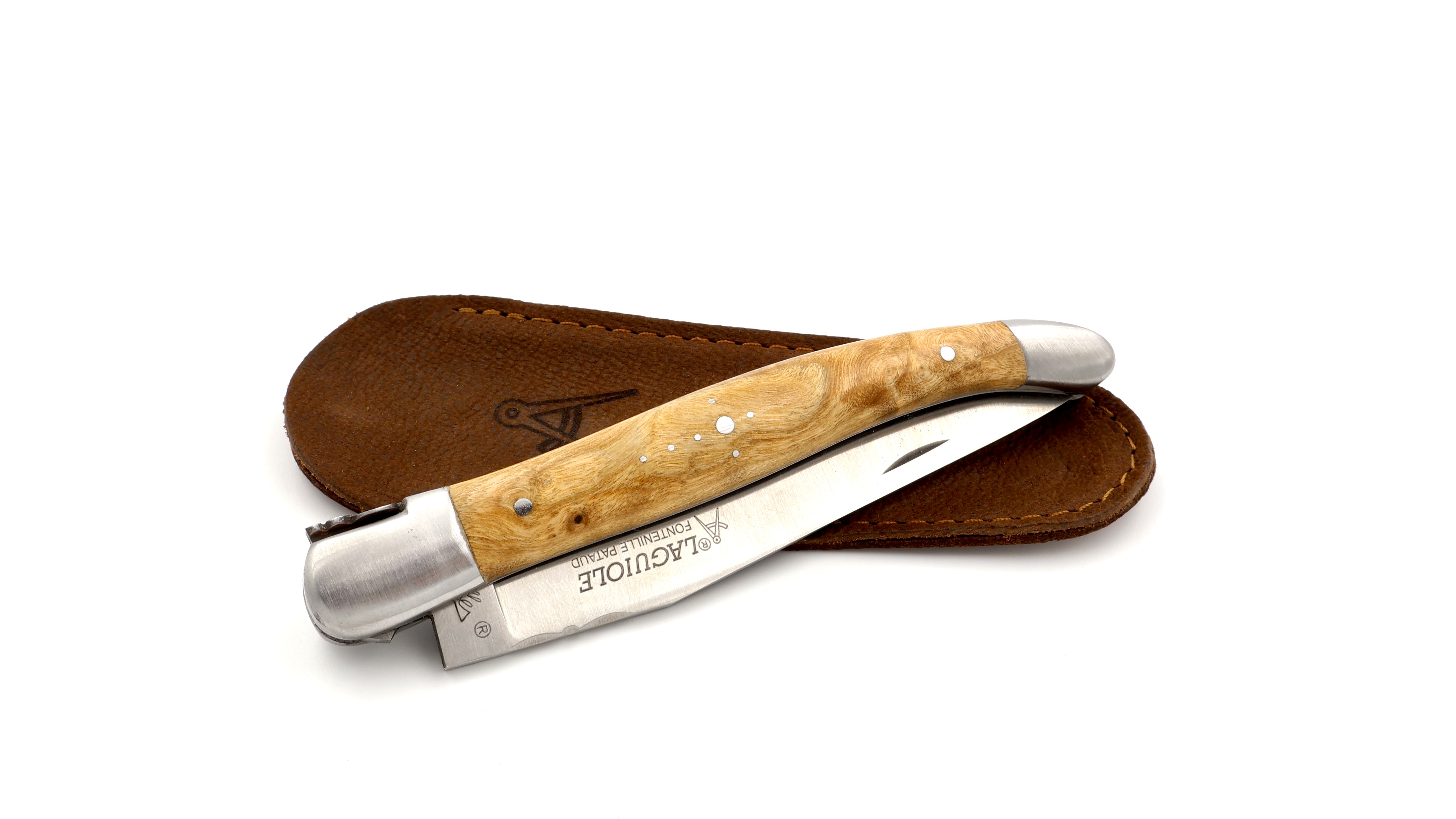 Fontenille Pataud Laguiole Messer traditionell Pappel Wurzelholz 12 cm  Fontenille Pataud Laguiole Messer traditionell Pappel Wurzelholz 12 cm