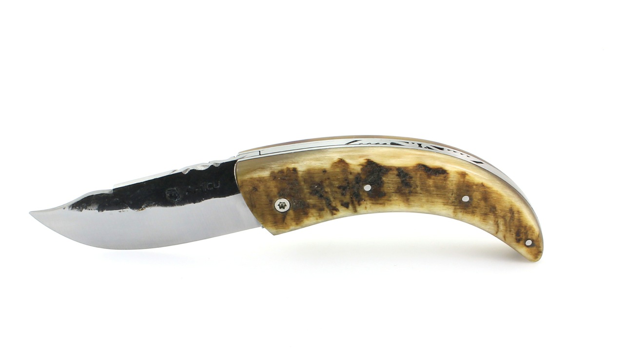 Amicu-Brut-de-Forge-3 AU SABOT AMICU korsisches Hirtenmesser Brut de Forge Widderhorn 11 cm