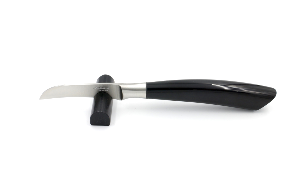 5013B-1 Saladini Schälmesser Büffelhorn 7 cm