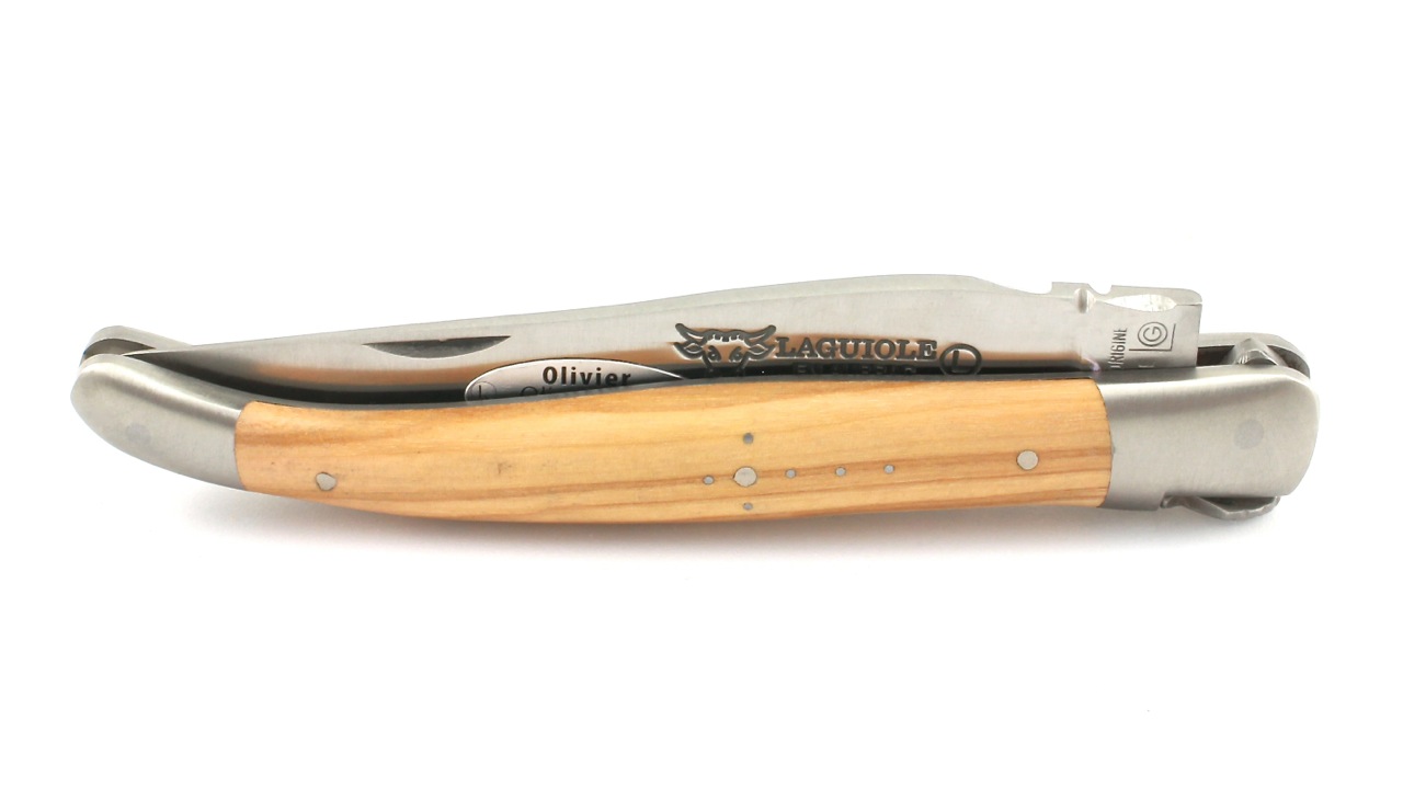 12-Olive-matt Laguiole en Aubrac Jakobsmuschel Olive 12 cm