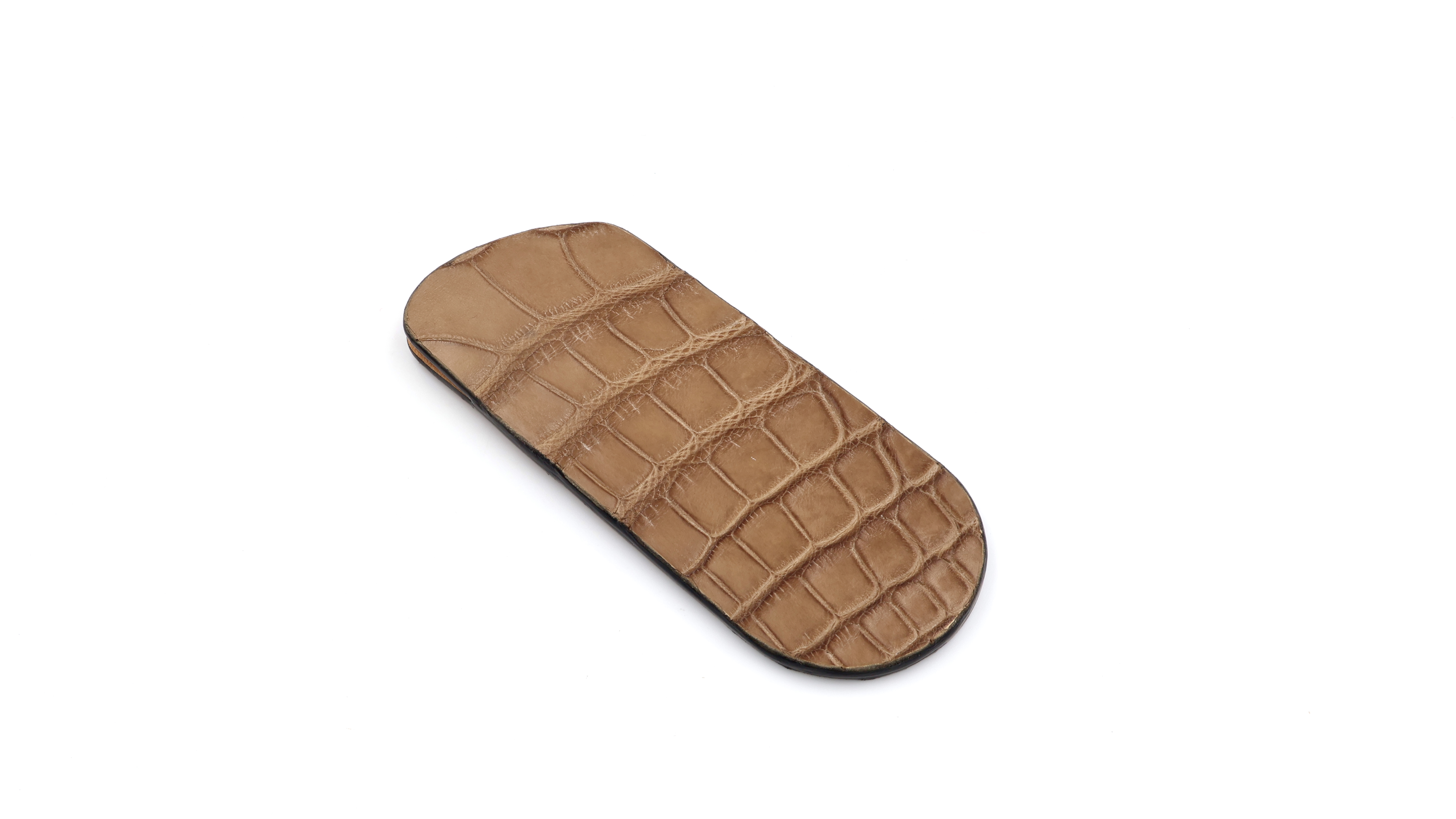 Atelier N°7 ostrichleg leather camel  14 cm
