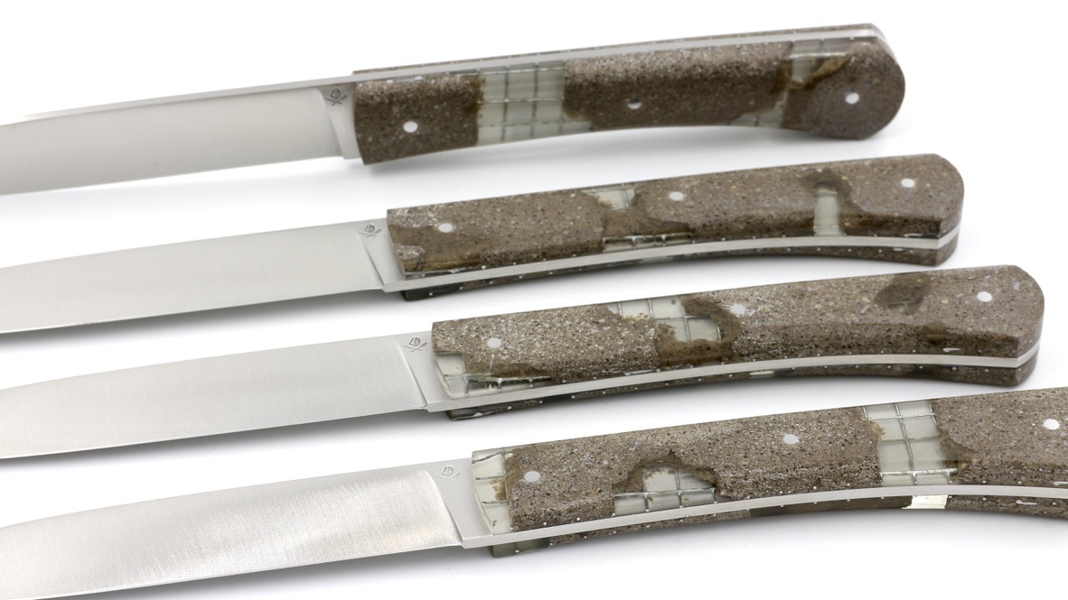 Roland LANNIER Tabelknives CONCRETE  Set 4 pieces