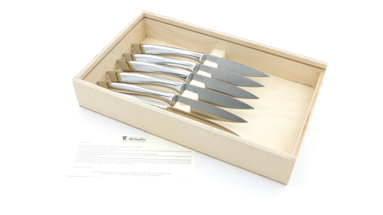 Saladini Steakmesser-Set 6-tlg Edelstahl
