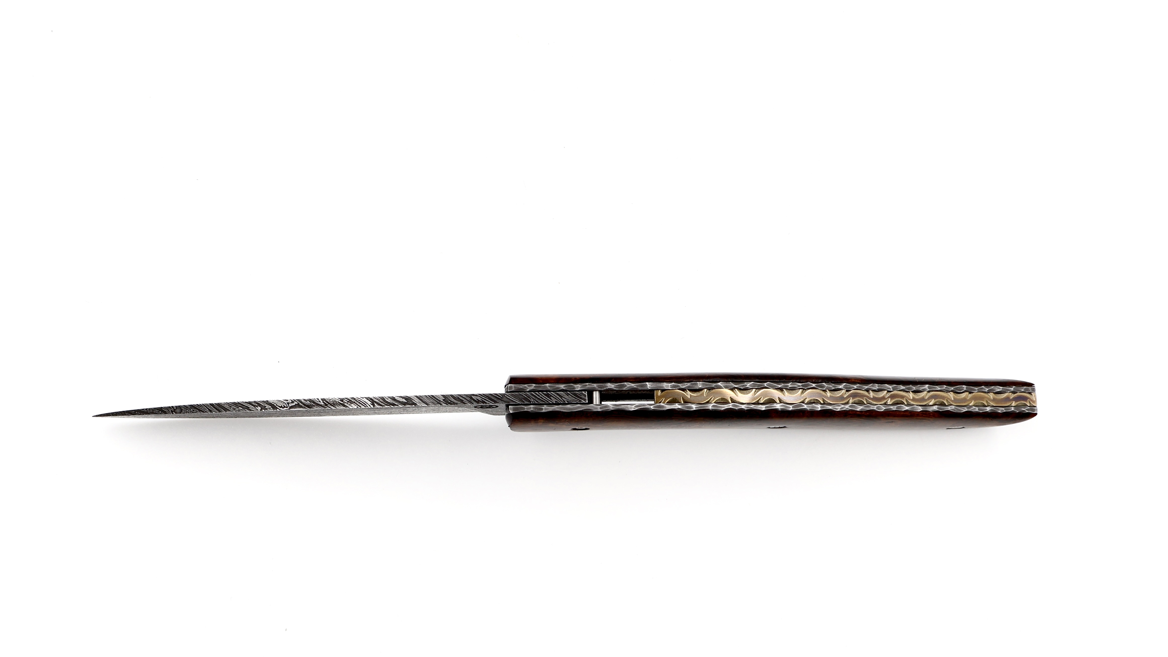 Atelier NÉVÉ Tim Bernard macassar ebony and mother of pearl with mosaik damascus blade 
