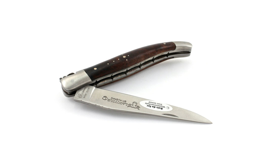 Laguiole en Aubrac Wüsteneisenholz Wurzel Doppelplatine 12 cm