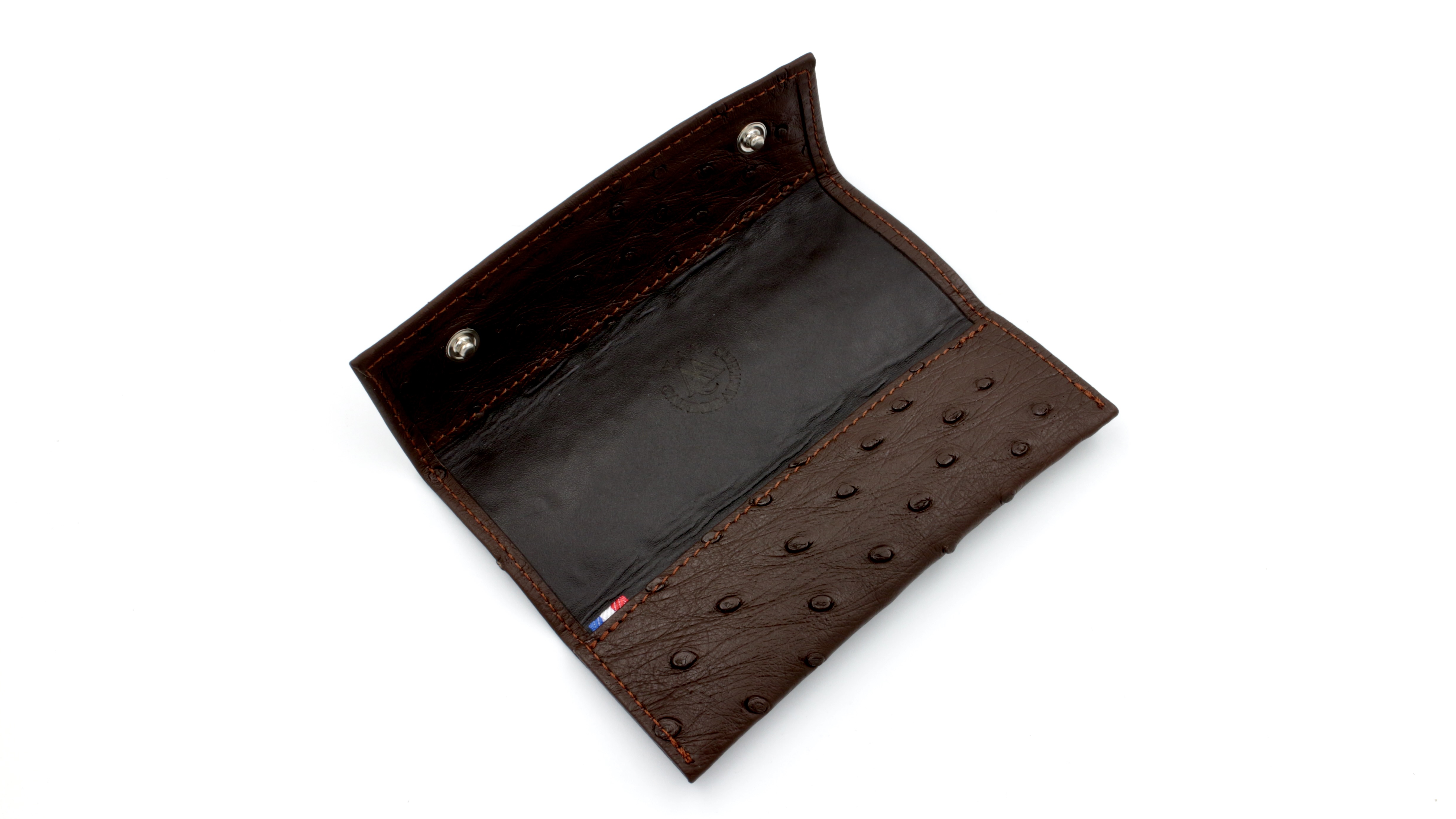 MAX CAPDEBARTHES ostrich leather sheath LESPARROS for 12 to 14 cm knives MAX CAPDEBARTHES ostrich leather sheath LESPARROS for 12 to 14 cm knives