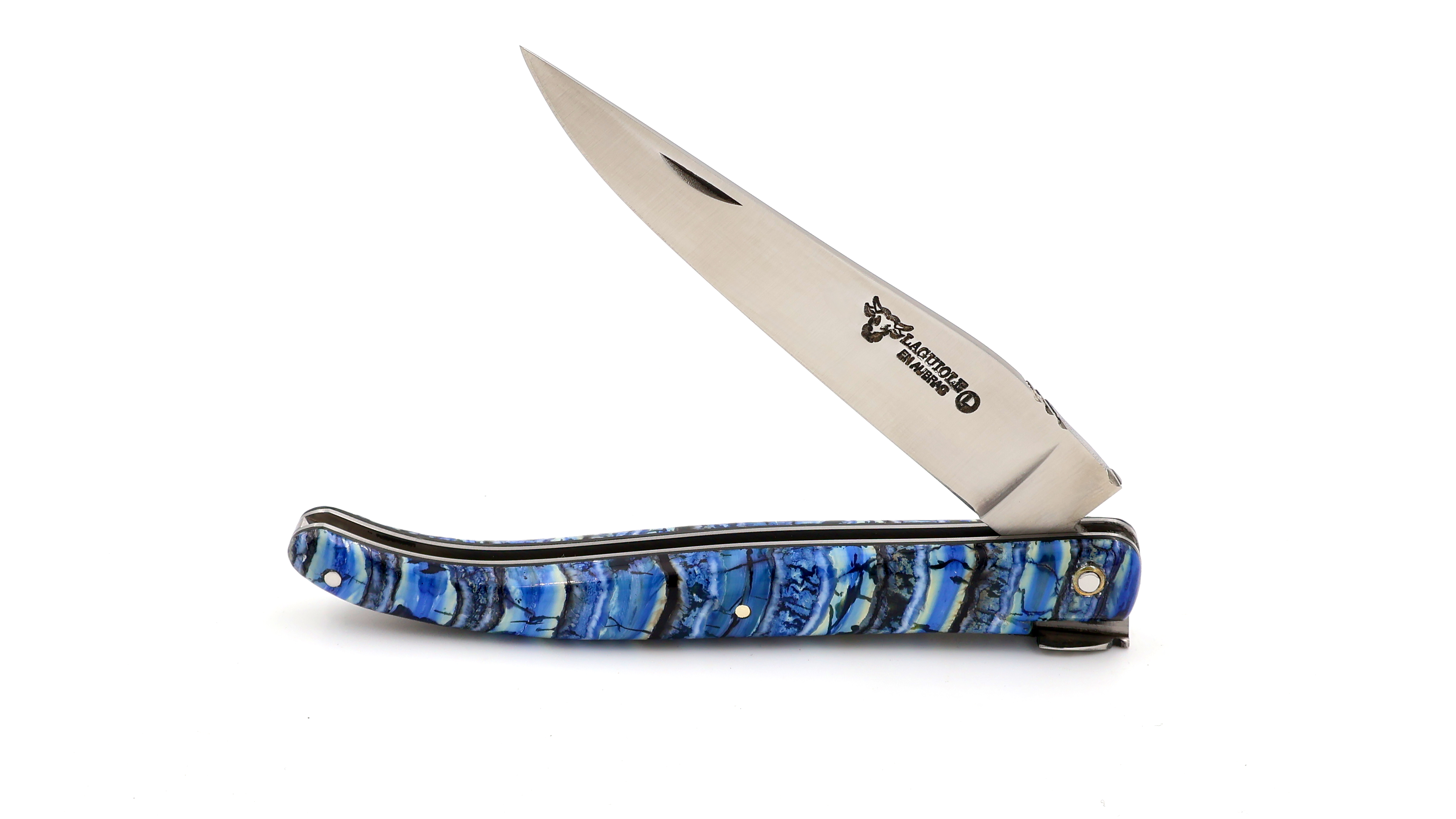 Laguiole en Aubrac unique piece Laguiole knife full handle mammoth tusk 12 cm