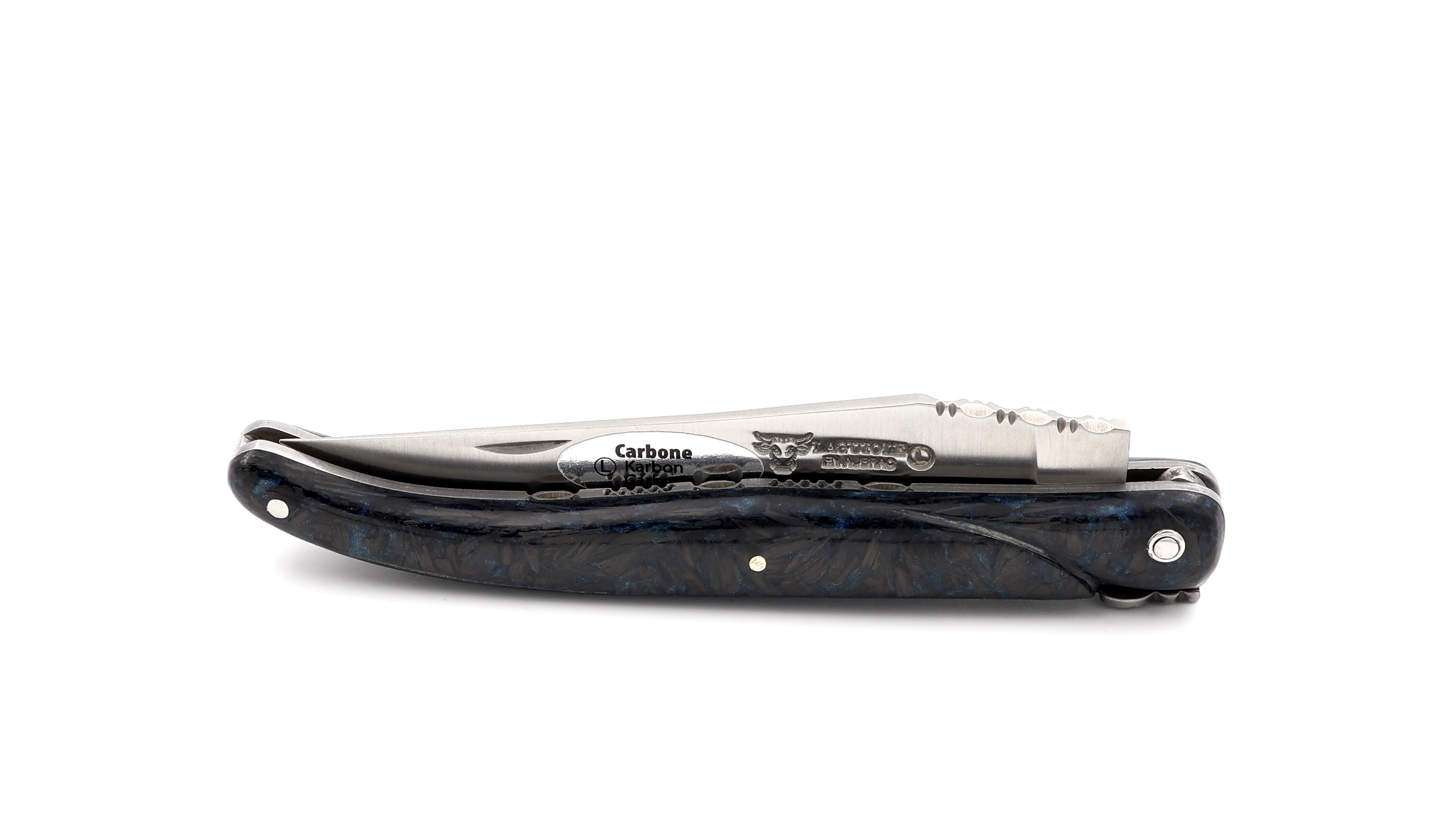 Laguiole en Aubrac Fat Carbon massiv Doppelplatine 12 cm