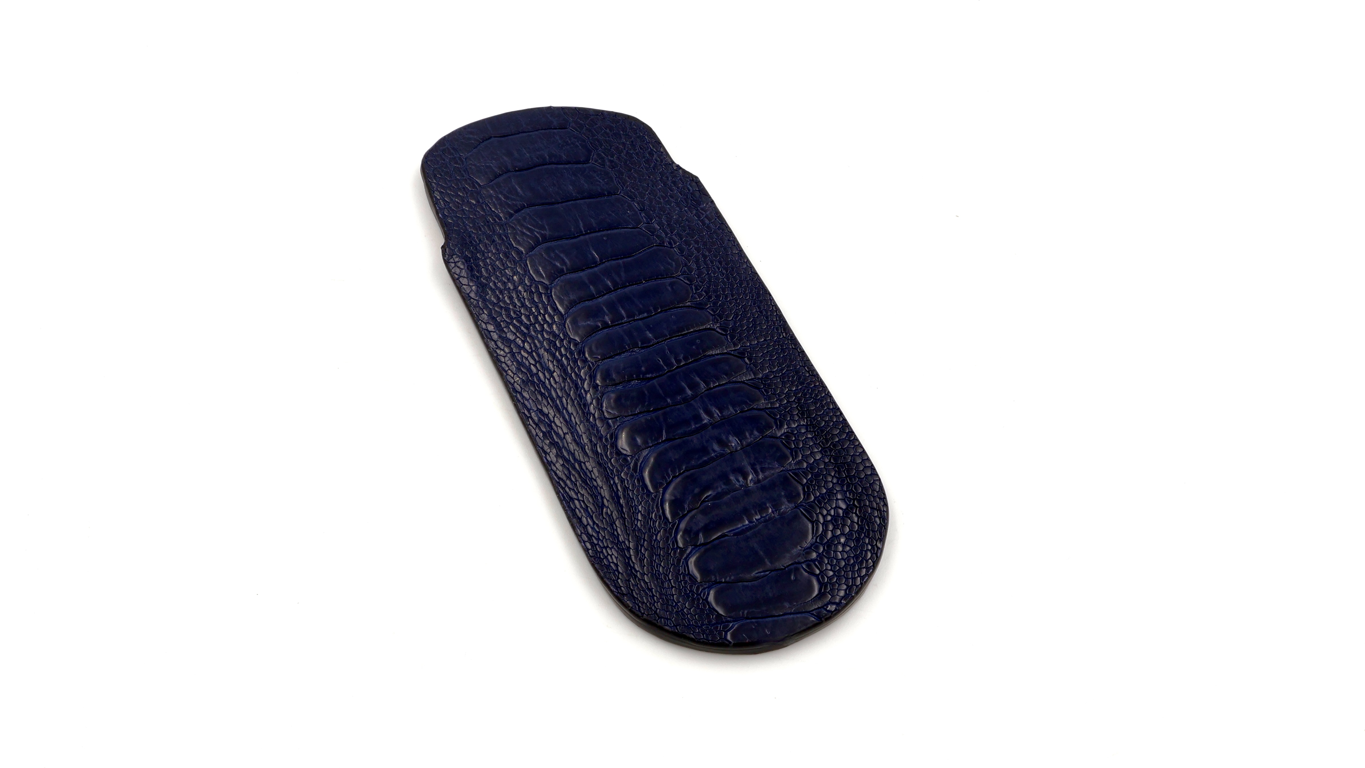 Atelier N°7 Stecketui Straussenbein Leder dunkelblau 14,5 cm  