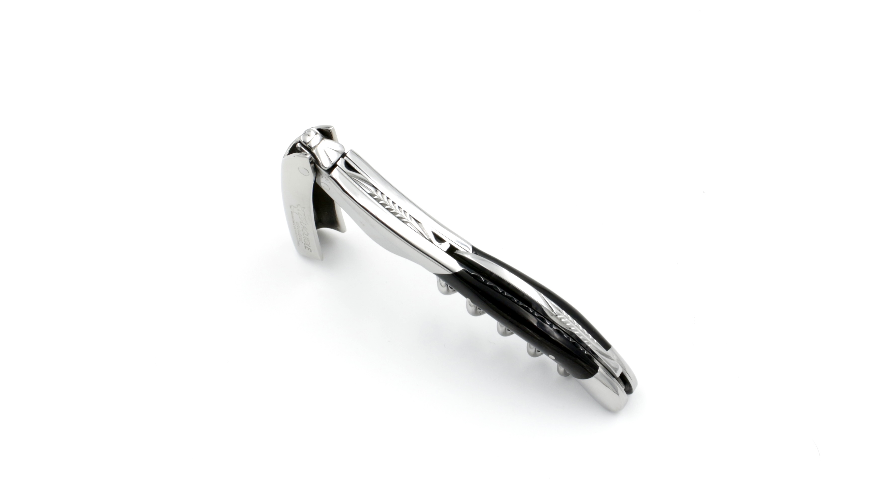 C534C12A-E8EF-4C85-9612-C5BD27E29A14_1_201_a Laguiole en Aubrac Sommeliermesser guillochierte Platine Büffelhorn