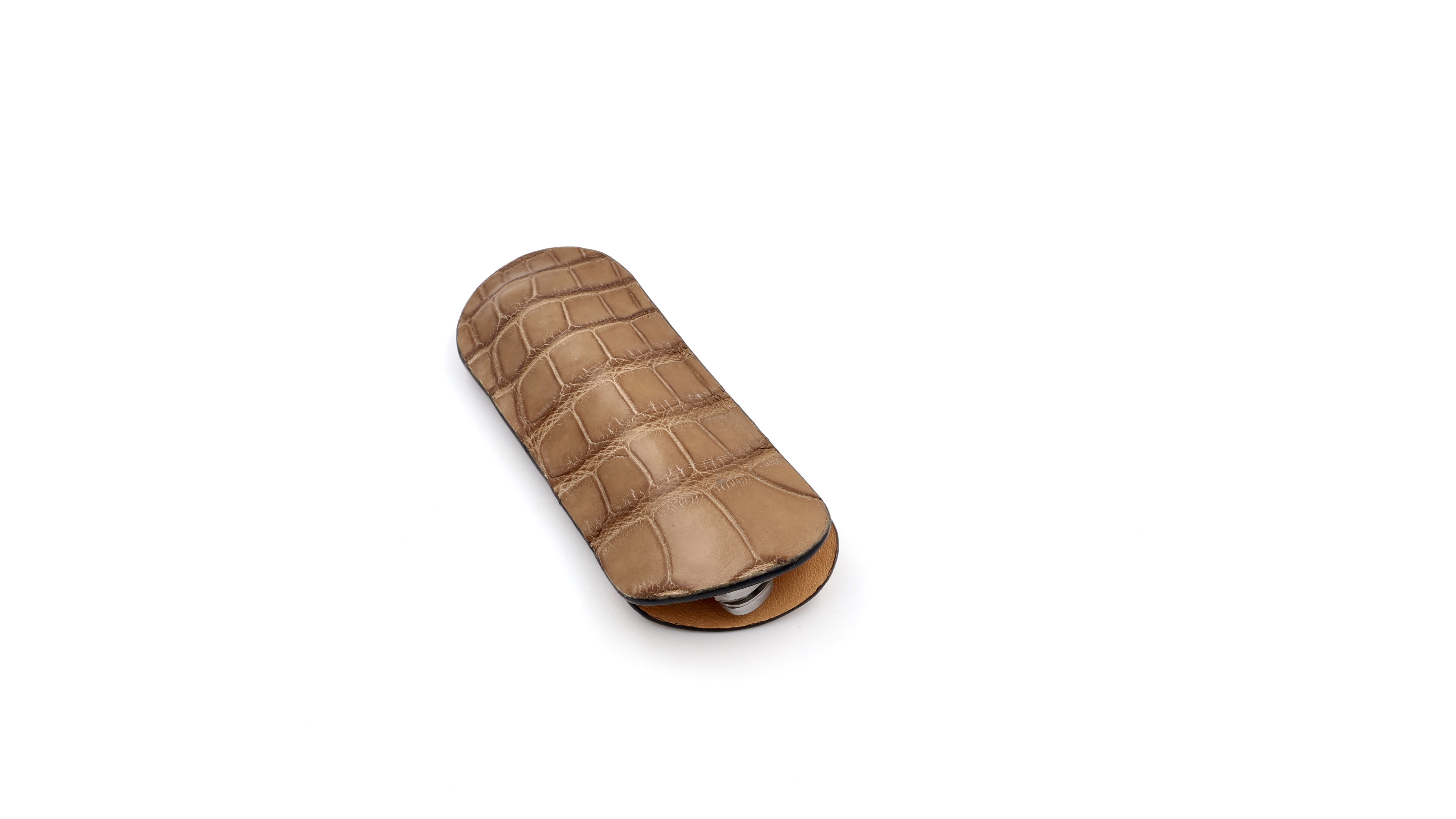 Atelier N°7 ostrichleg leather camel  14 cm
