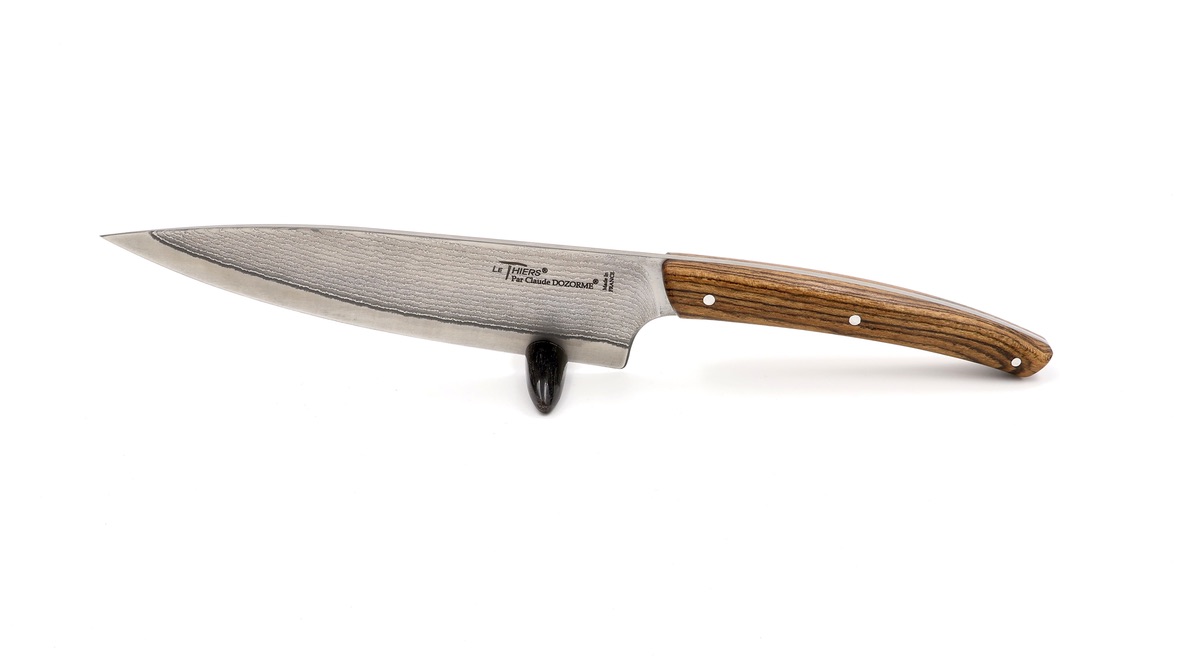 Claude DOZORME Le thiers office knife 10 cm bocote wood VG10 damascus