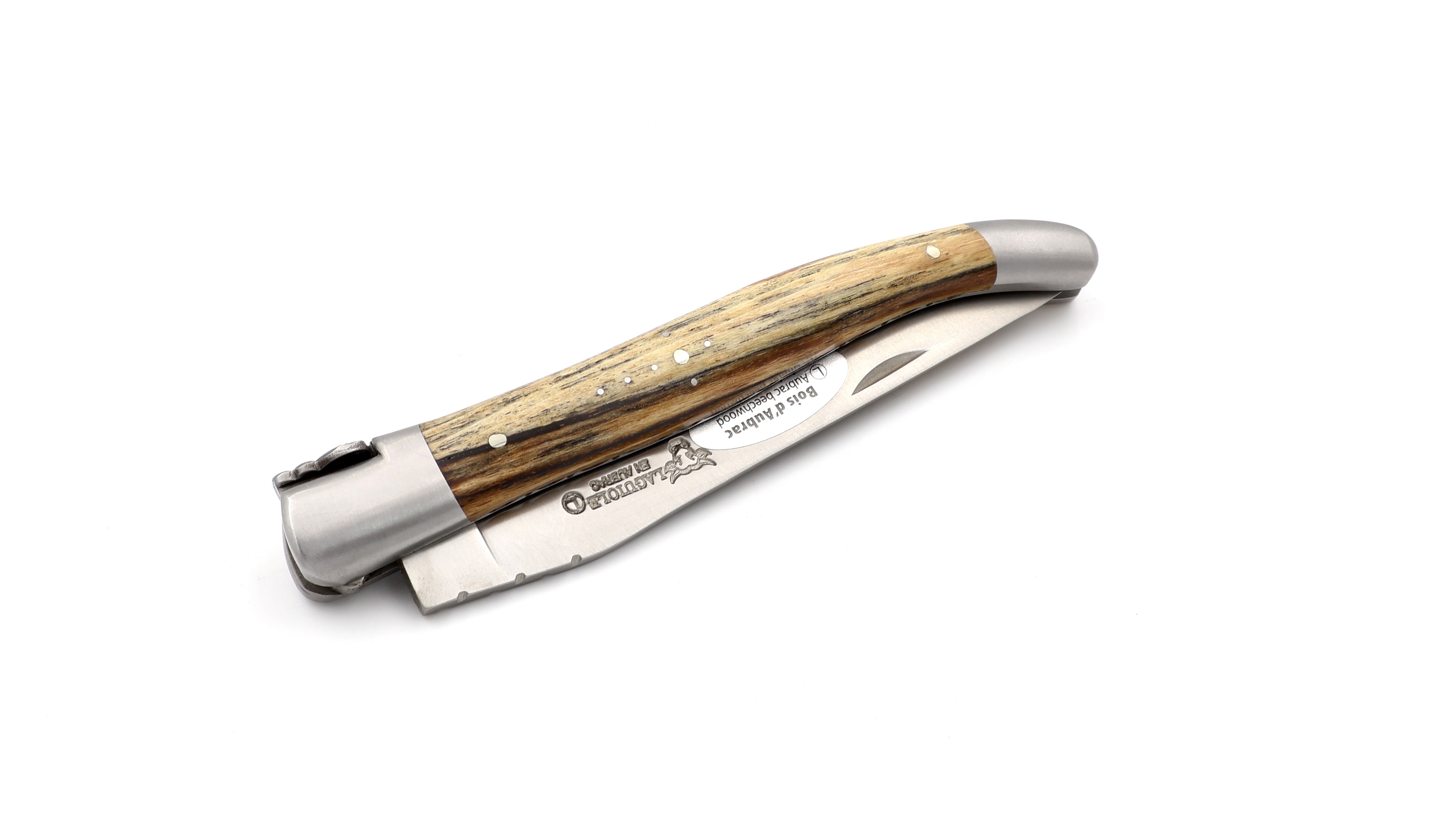 Laguiole en Aubrac  guillochierte Platine Aubrac Holz 12 cm