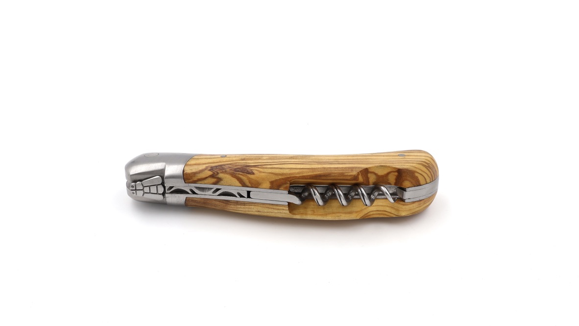 ARBALETE G. David Laguiole Jagdmesser NATURE mit Korkenzieher Olive 12 cm 