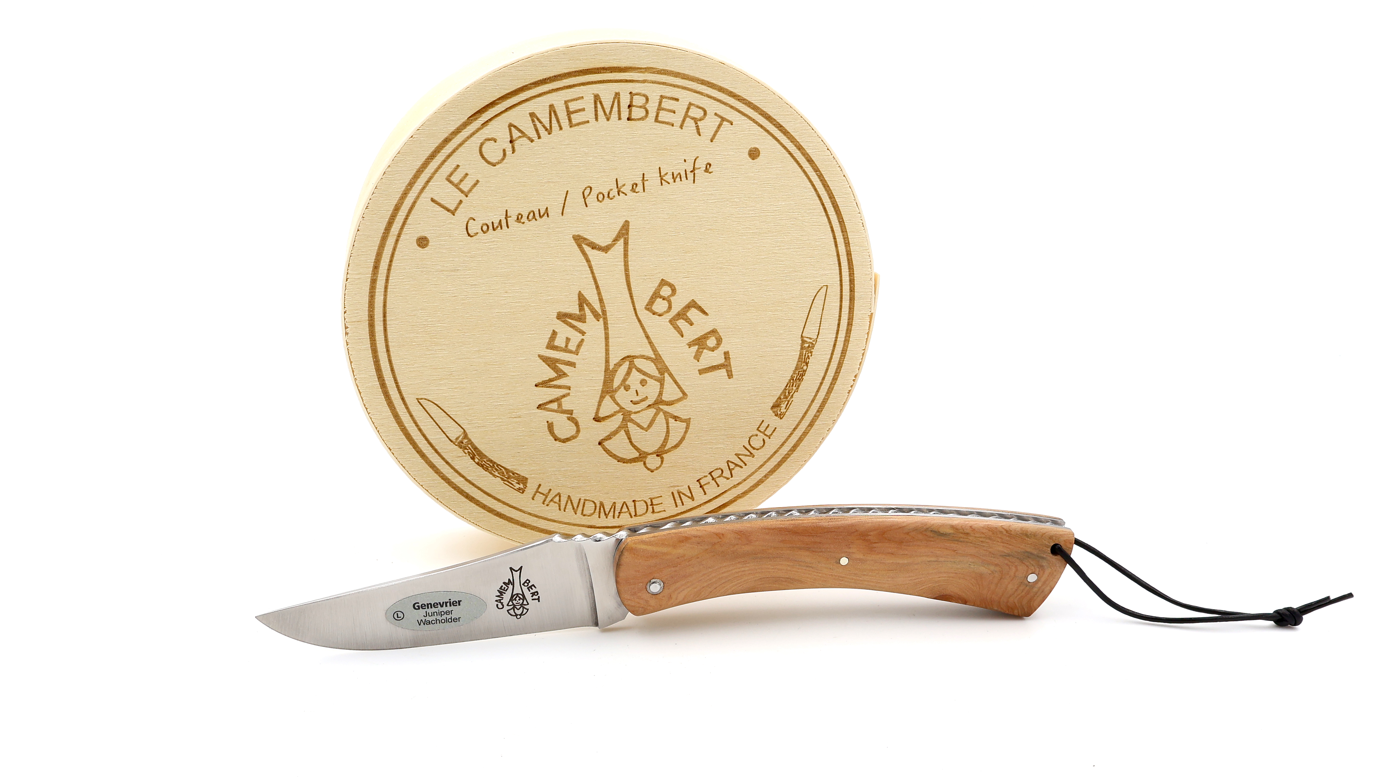 Laguiole en Aubrac CAMEMBERT knife juniper spiral spring