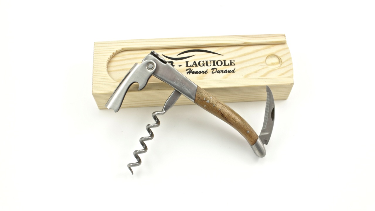Laguiole Sommeier knife Grand Vins Prstige Barrel oak