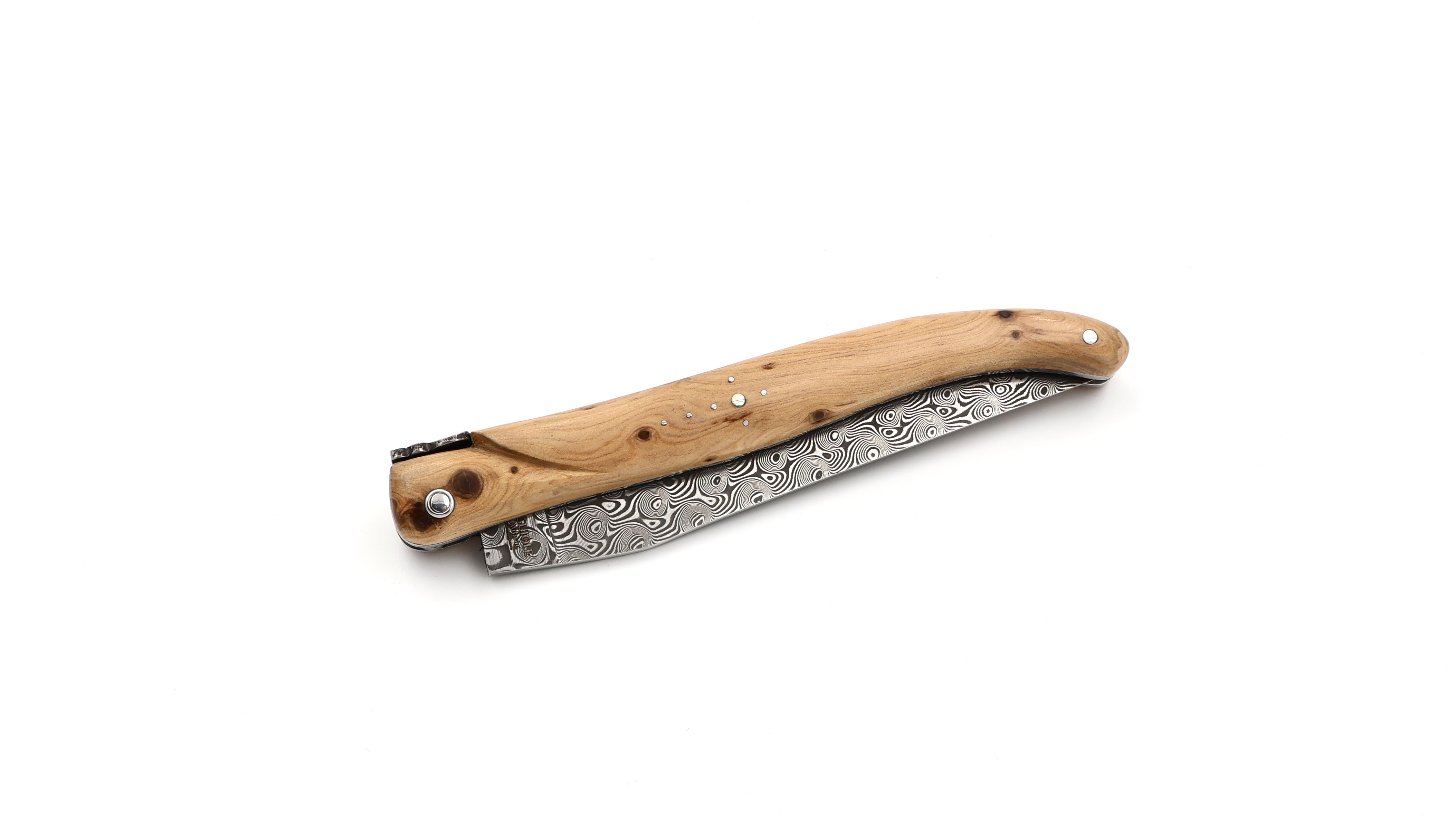 Laguiole en Aubrac DSC®  Rosendamast Wacholder massiv Doppelplatine 12 cm  