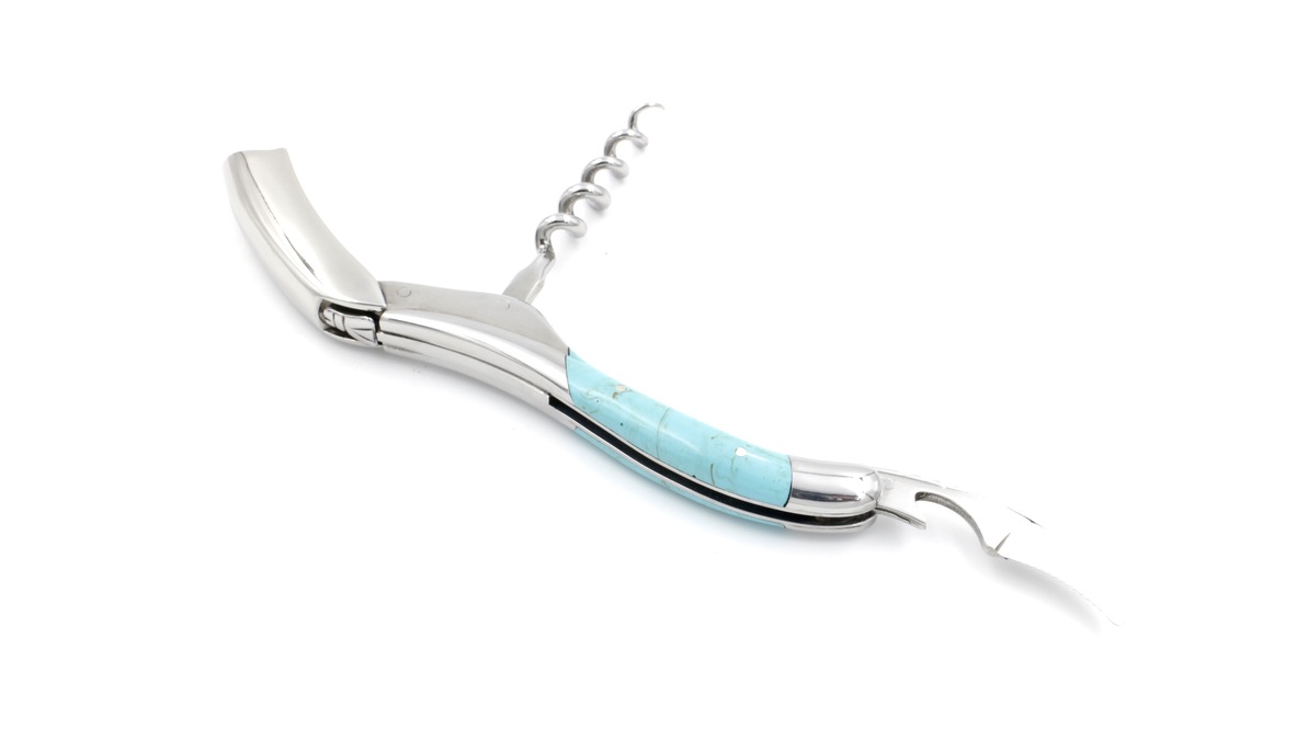 Laguiole en Aubrac Laguiole Sommelier turquoise stabilized stone shiny