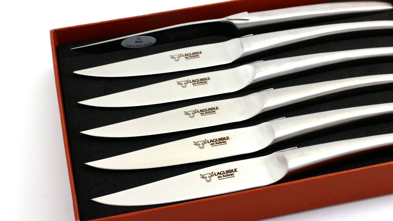 Laguiole en Aubrac Edelstahl Laguiole Steakmesser Set 6-tlg.